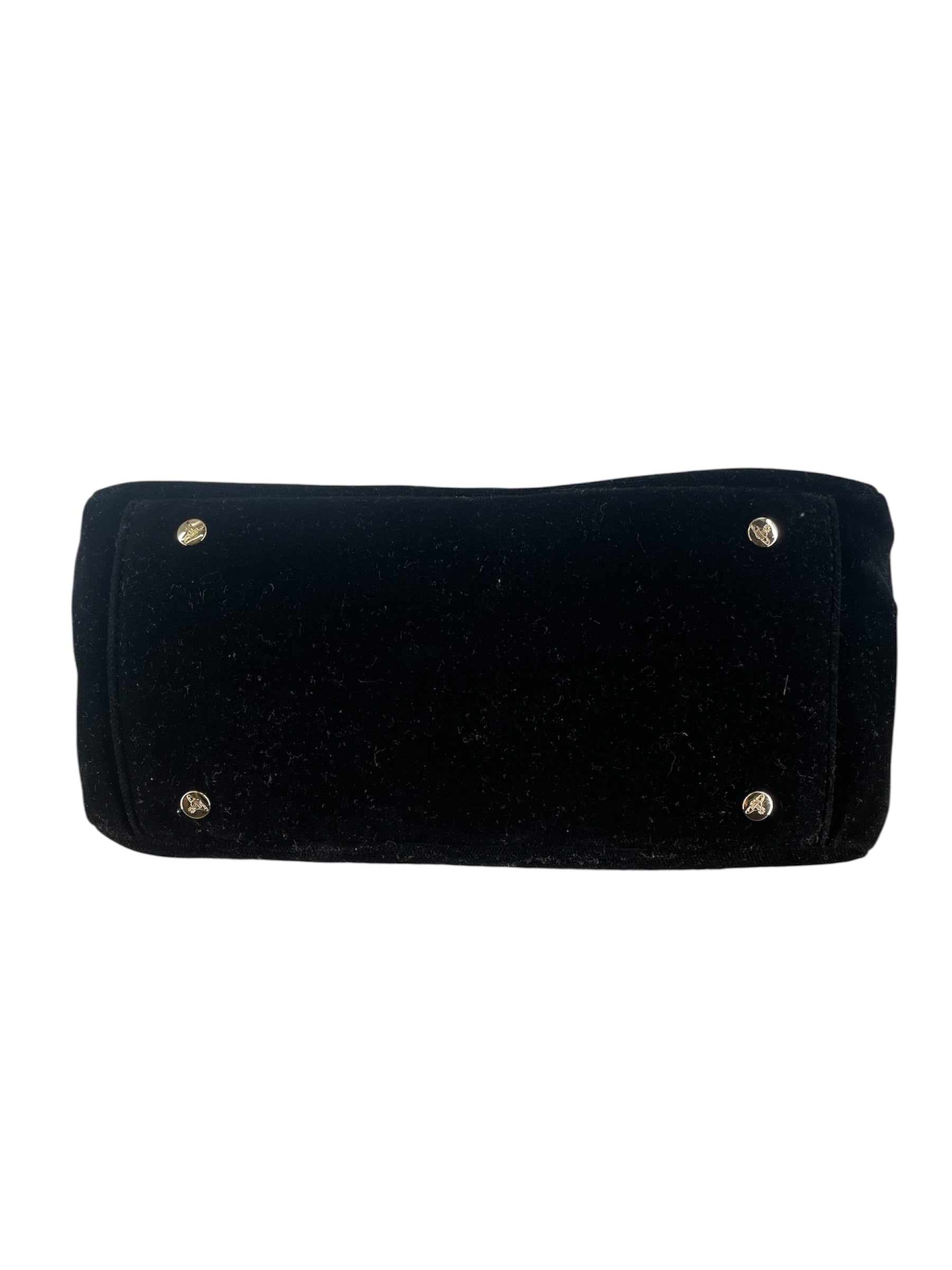 Vivienne Westwood/Bag/BLK/VEGAN VELVET S SMALL ORB LOGO view 3