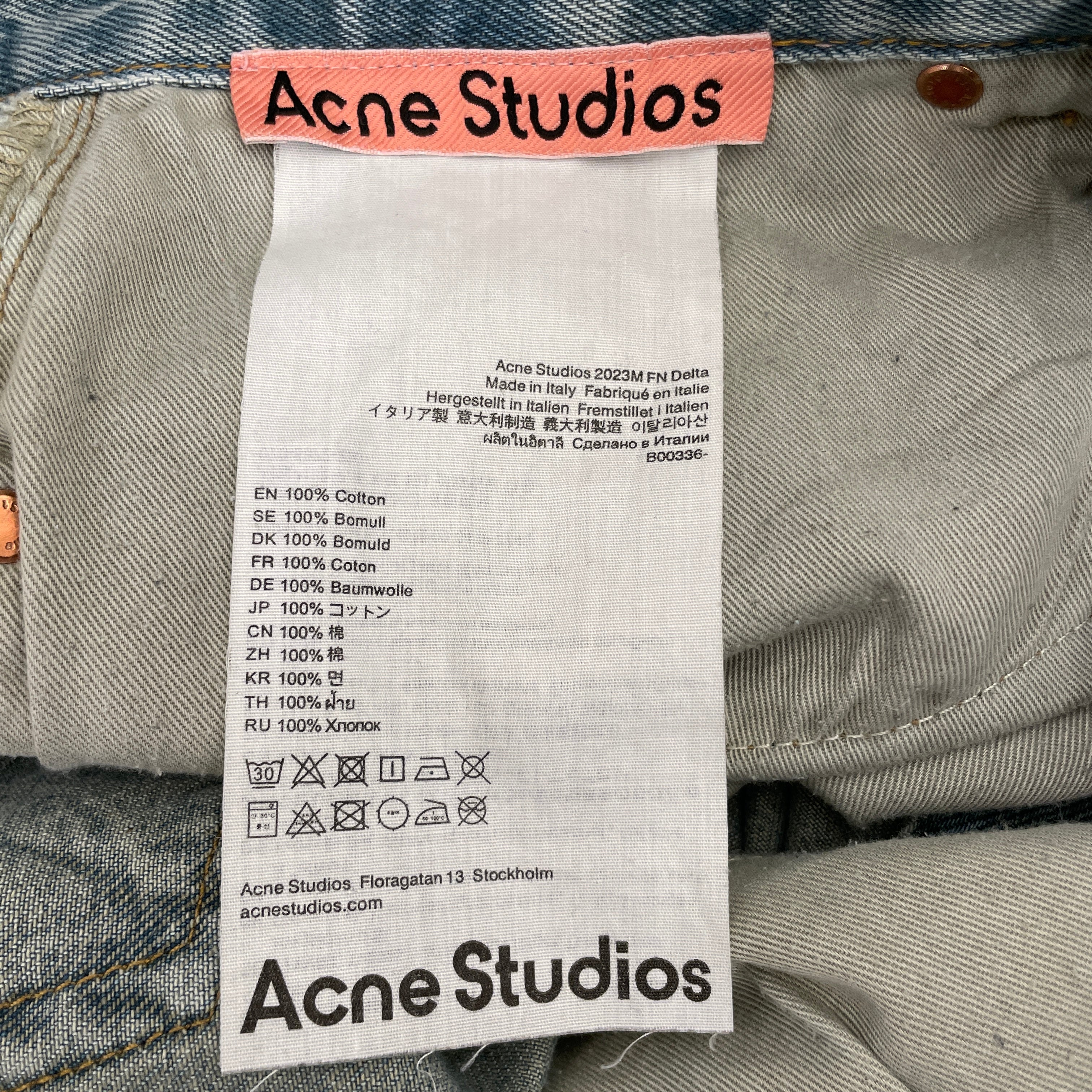 Acne Studios/Straight Pants/46/Denim/IDG/LIGHT WASH 1989 view 3