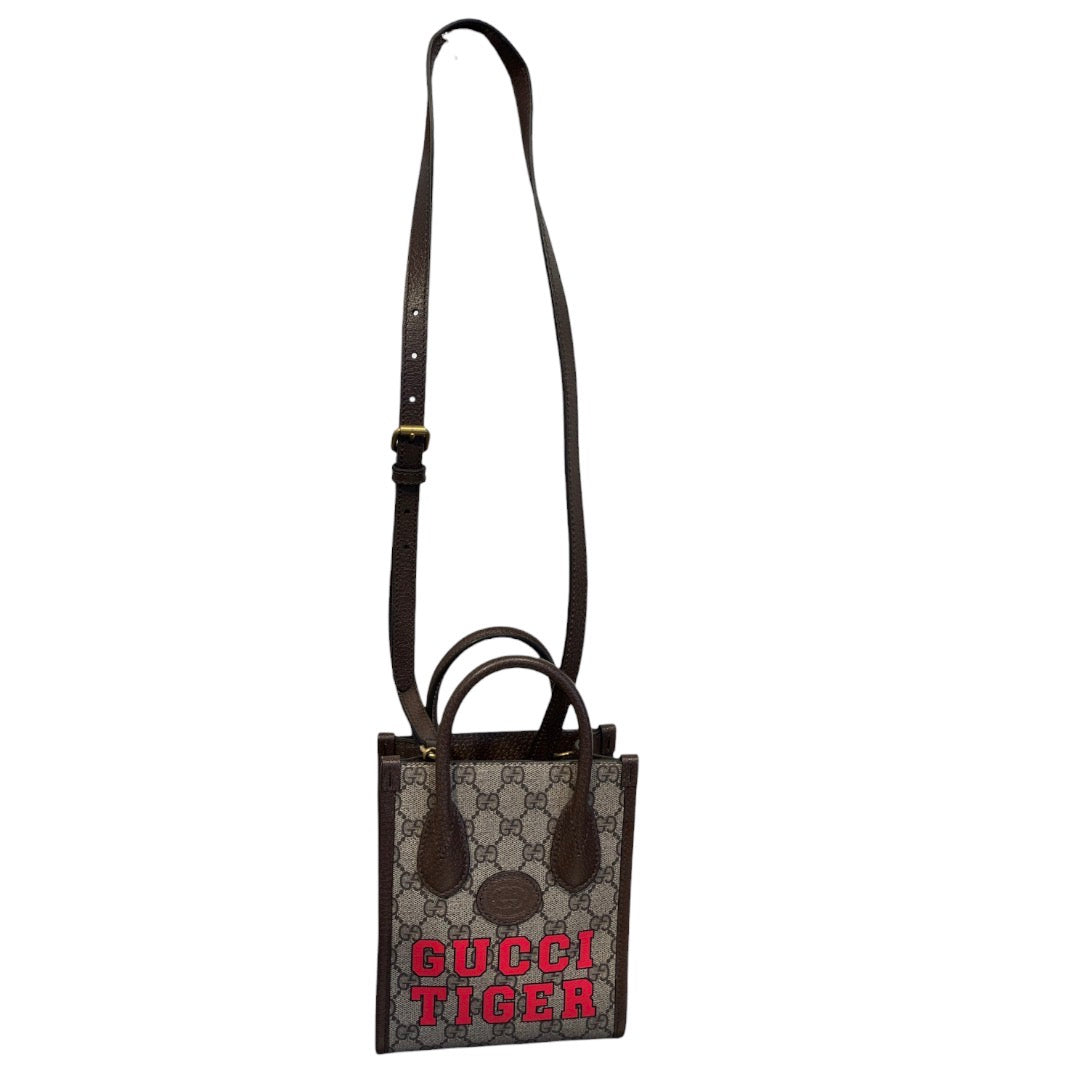 GUCCI/Hand Bag/Monogram/Leather/BEG/GUCCI TIGER MONOGRAM BAG view 1