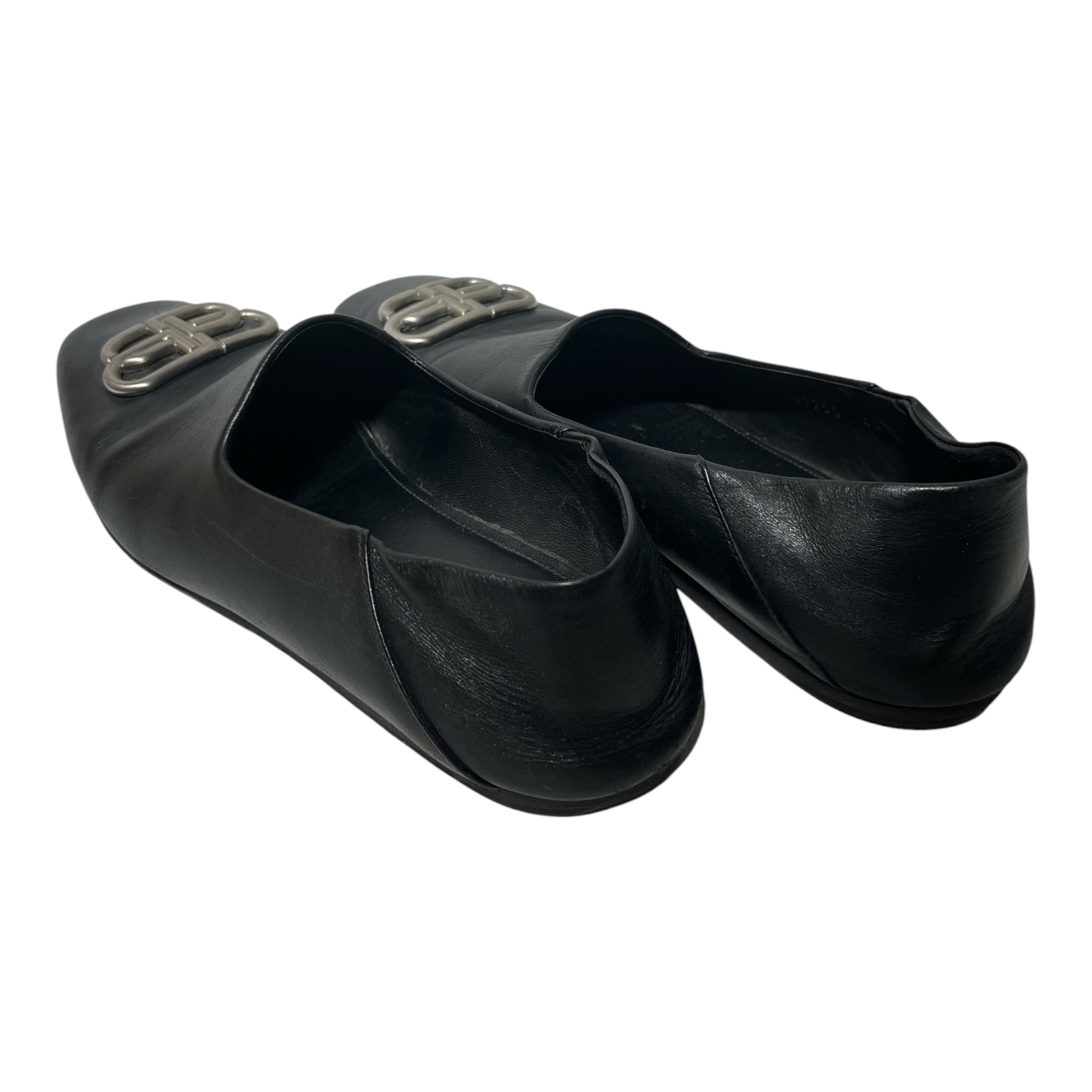 BALENCIAGA/Sandals/US 8/Leather/BLK/Square Toe BB Mules view 2