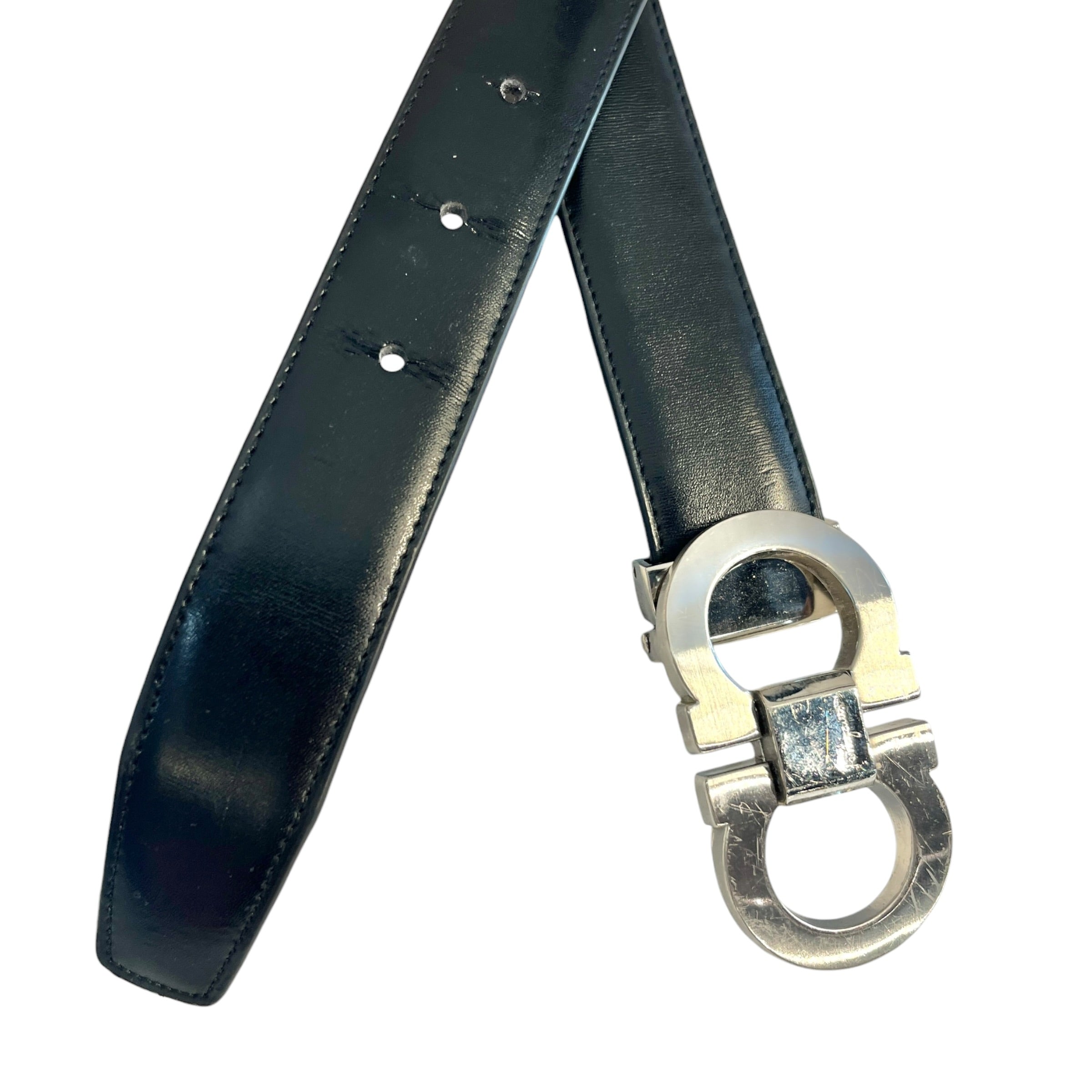 Salvatore Ferragamo/Accessories/Leather/BLK/M's/Small buckle view 2