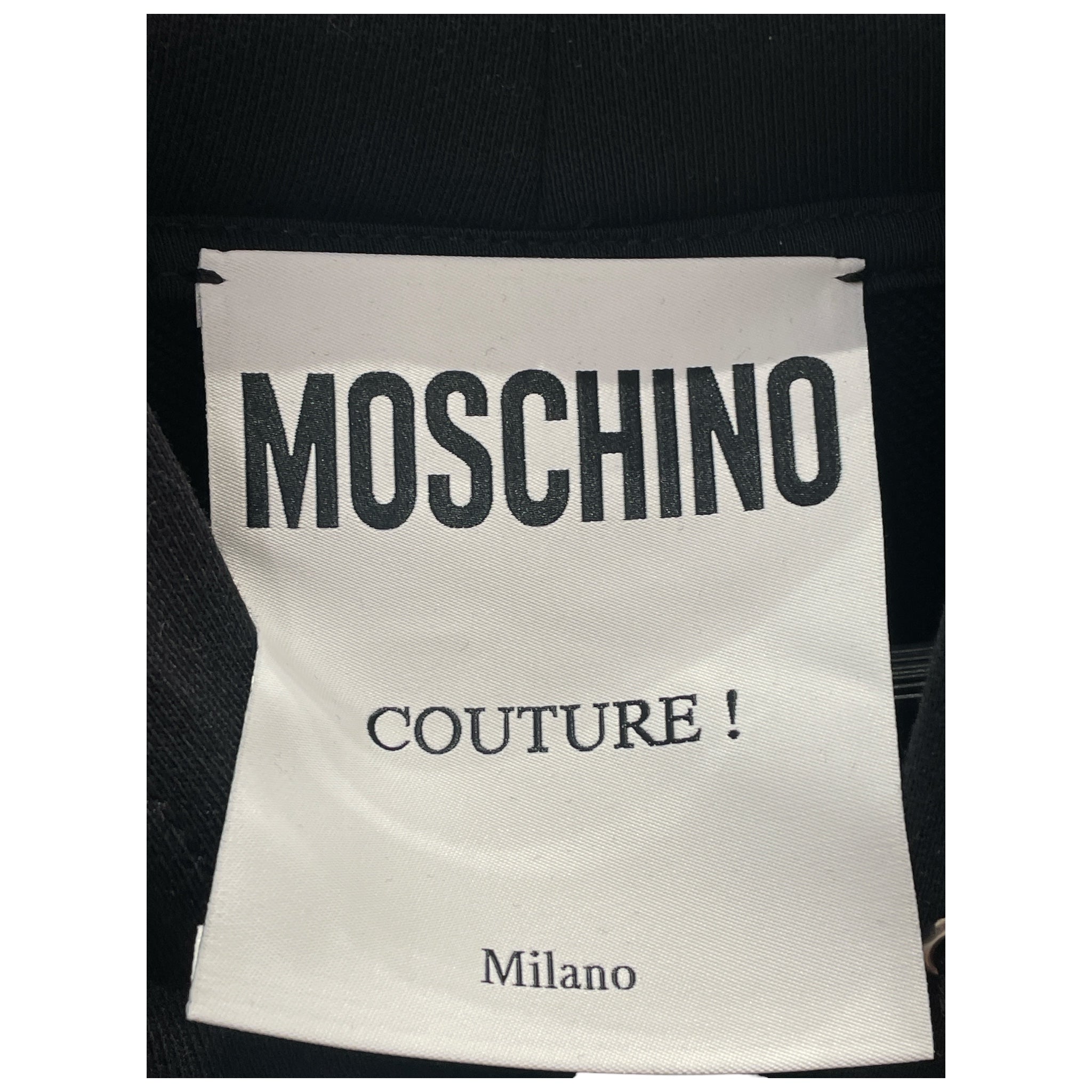 MOSCHINO/Hoodie/40/Cotton/BLK/Belted Hoodie view 3