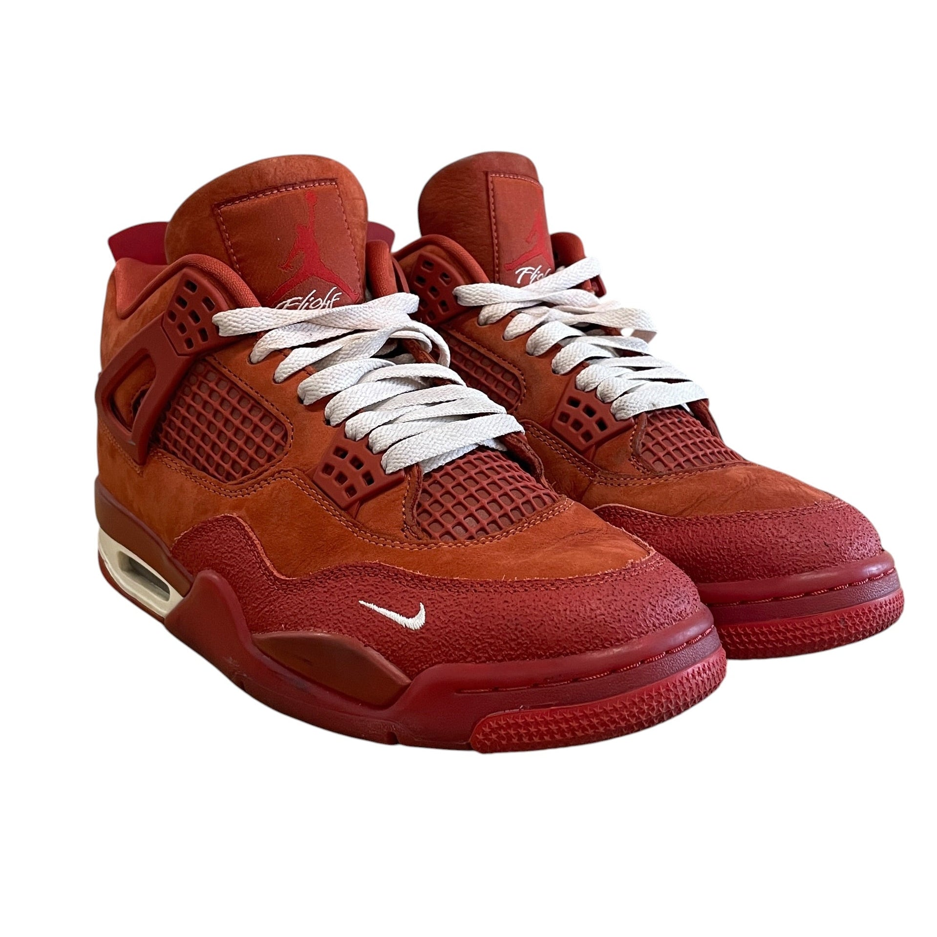 NIKE/X NIGEL SYLVESTER AIR JORDAN 4 SP/Hi-Sneakers/US 8.5/Suede/RED/HF4340-800 view 1