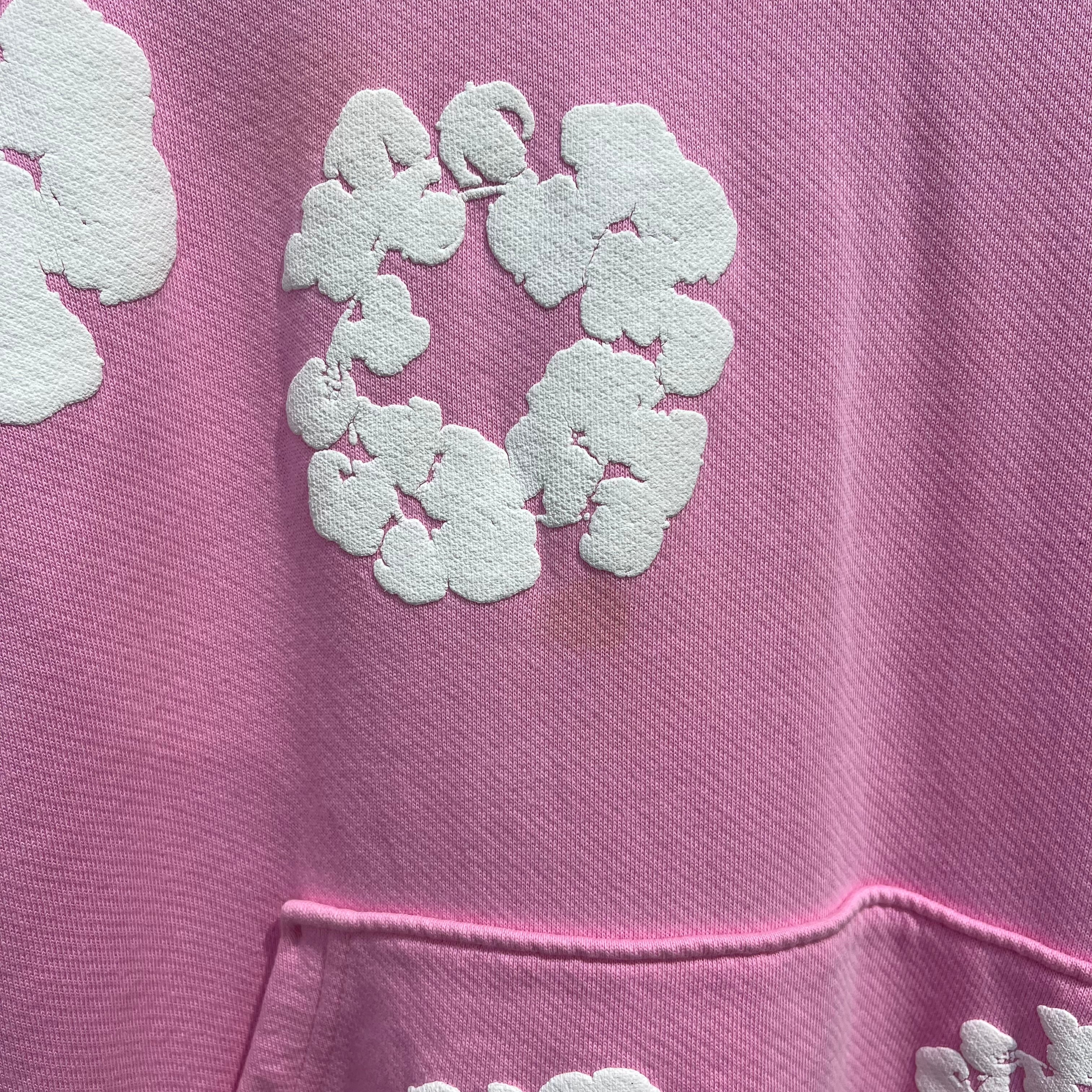 DENIM TEARS/Hoodie/M/Floral Pattern/Cotton/PNK/WREATH POWDER PRINTED HOODIE view 5
