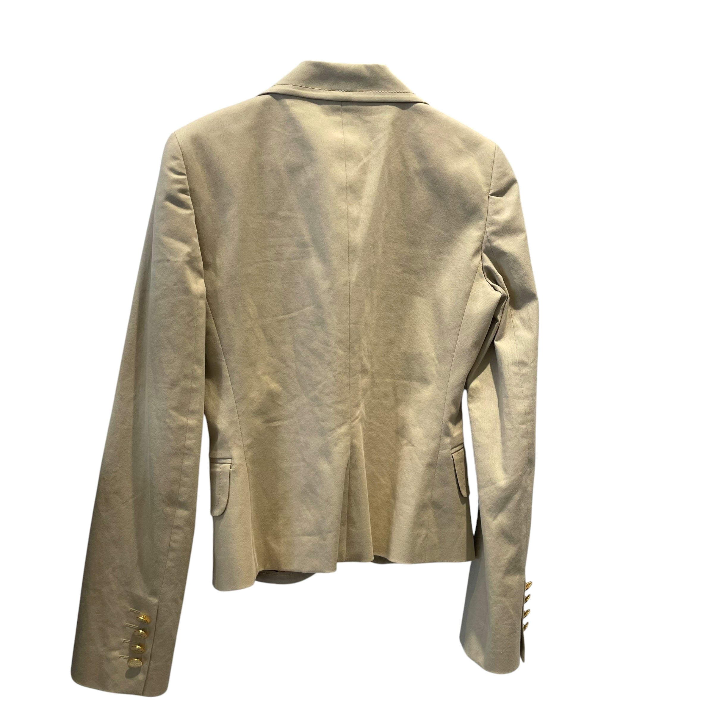 DOLCE&GABBANA/Tailored Jkt/L/Cotton/CRM/BLAZER LEOPARD PRINT LINING view 2