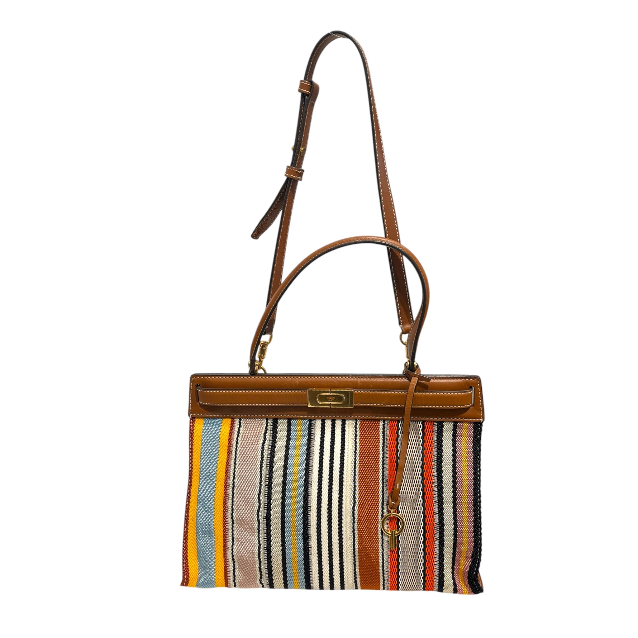 TORY BURCH/Hand Bag/Stripe/Leather/MLT/tory radzwill webbing bag view 3