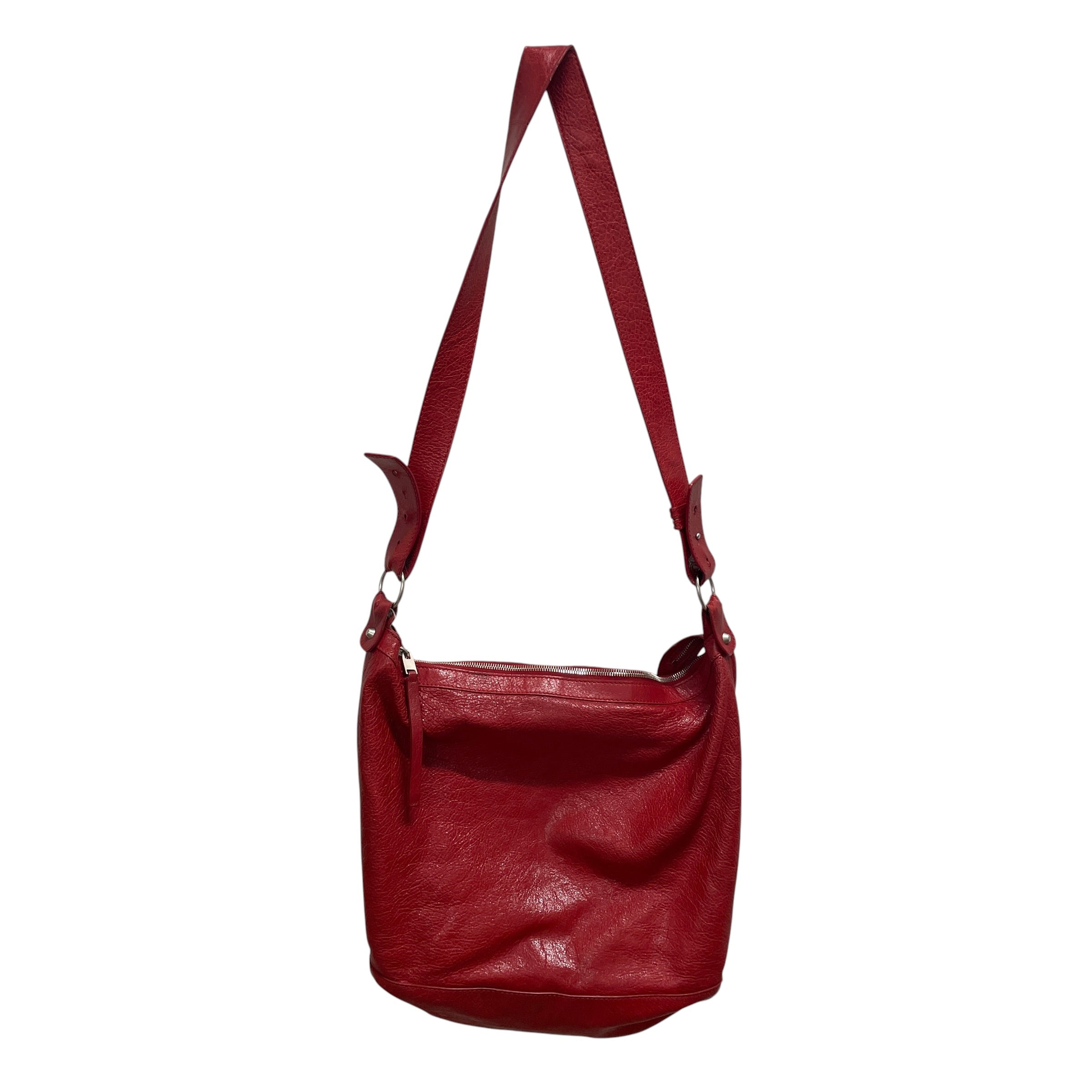 BALENCIAGA/Cross Body Bag/Leather/RED/MOTO MESSENGER/ SLV HARDWARE view 2