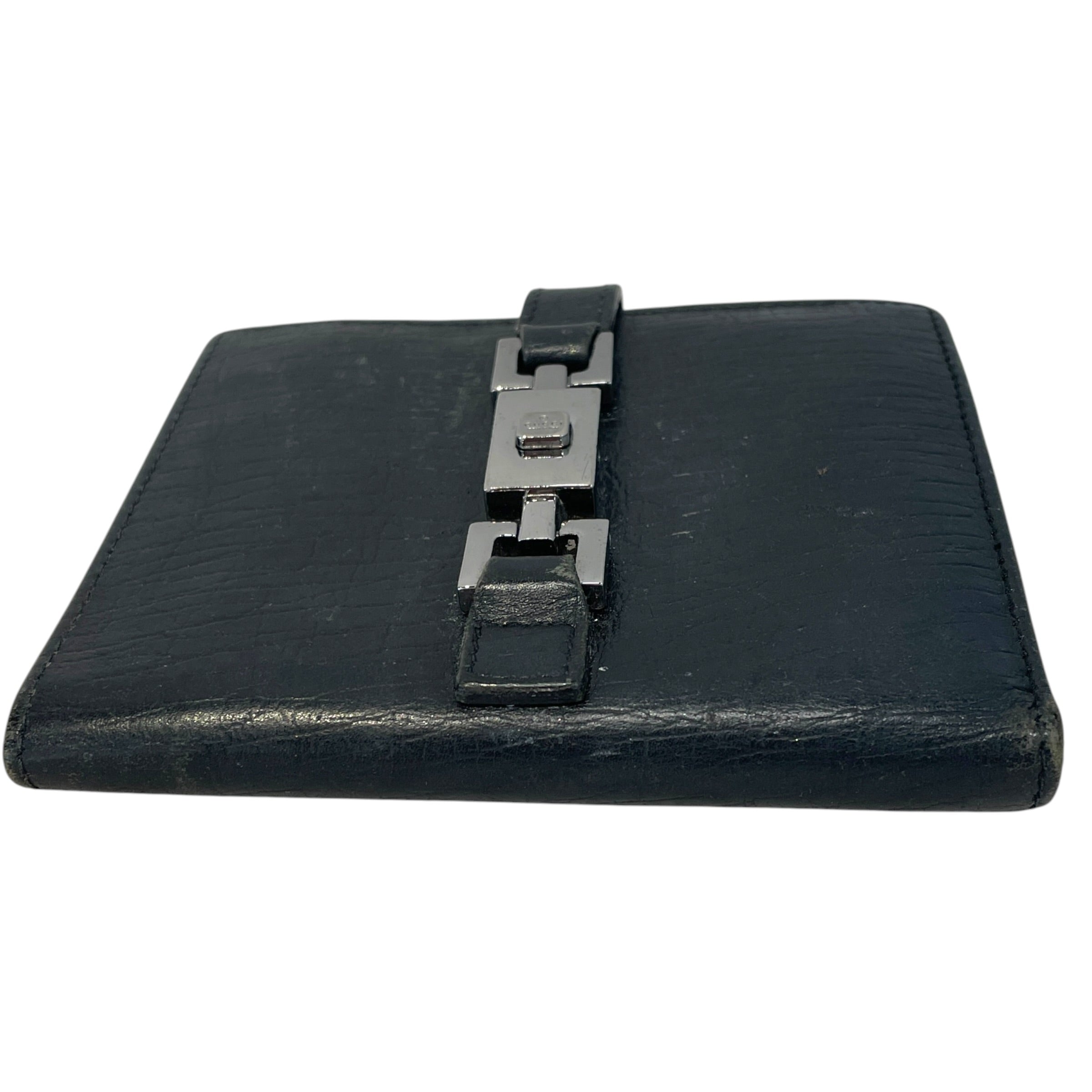 GUCCI/Wallet/Leather/BLK/Jackie Piston Lock Compact view 3