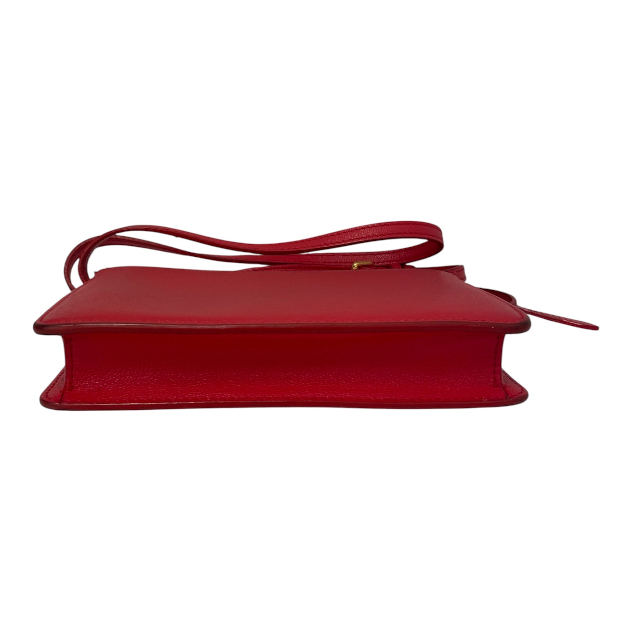 BURBERRYS/Cross Body Bag/Leather/RED/GOLD HARDWARE view 3