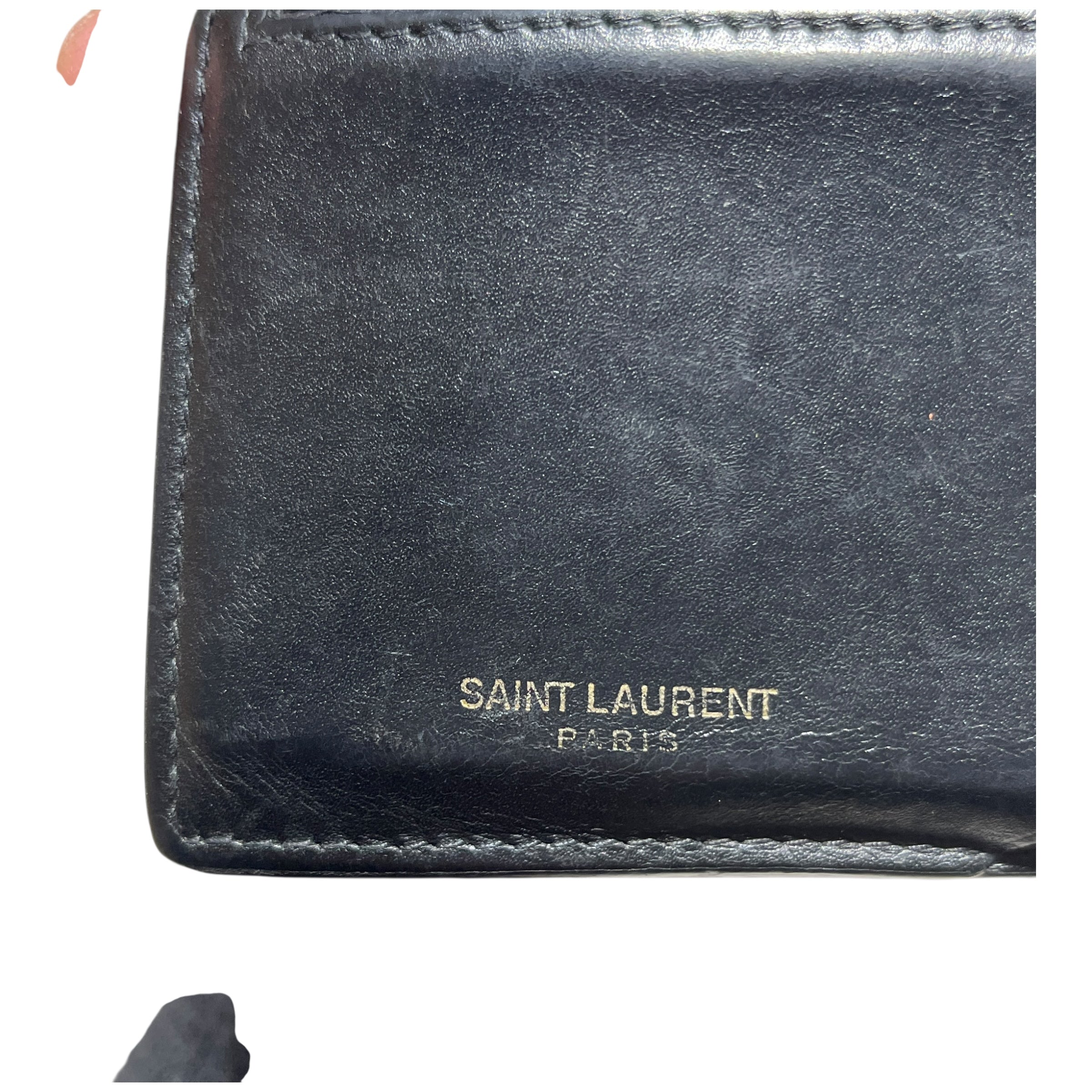 SAINT LAURENT/Wallet/Leather/BLK/Zip Card Holder view 4