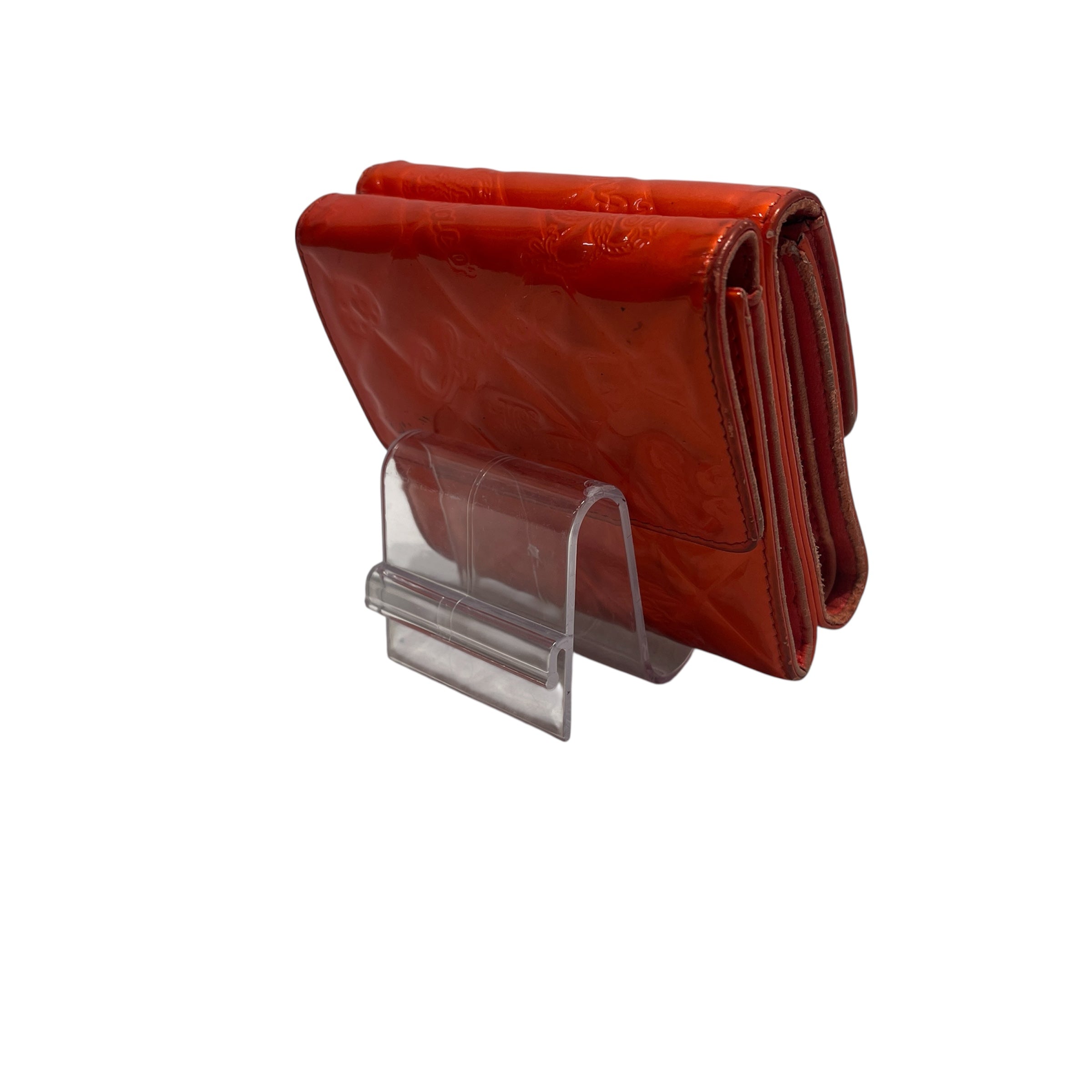 CHANEL/Trifold Wallet/Monogram/Leather/ORN/brilliant qulted patent leathe view 2