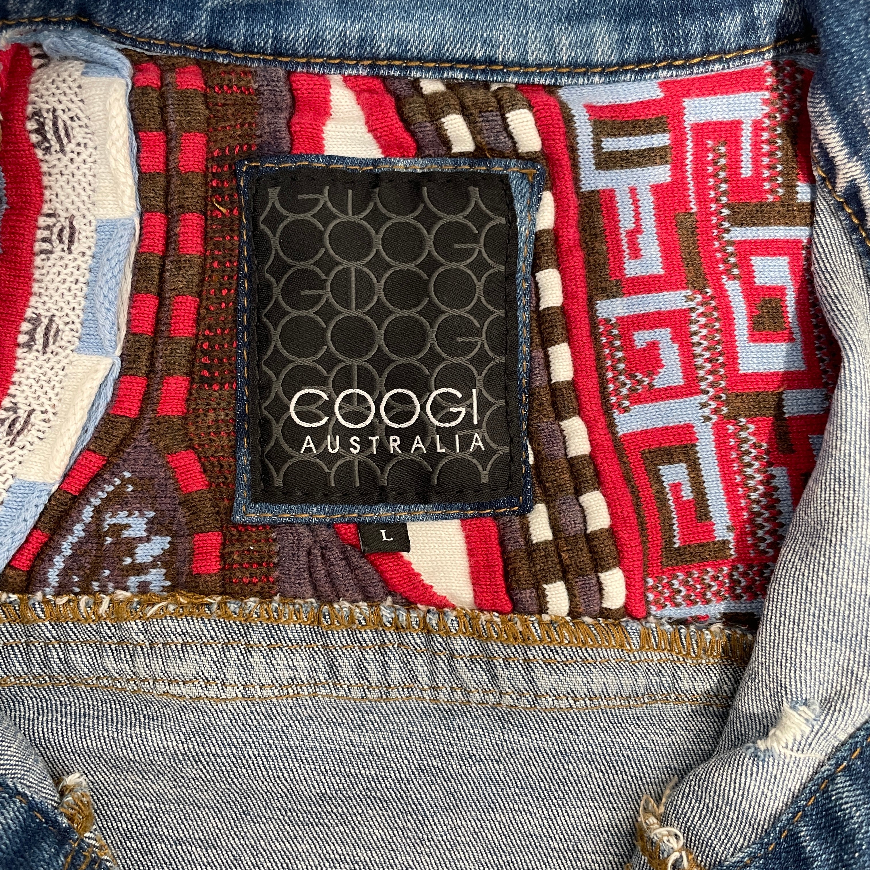 COOGI/Jacket/L/Denim/BLU/All Over Print/ view 3