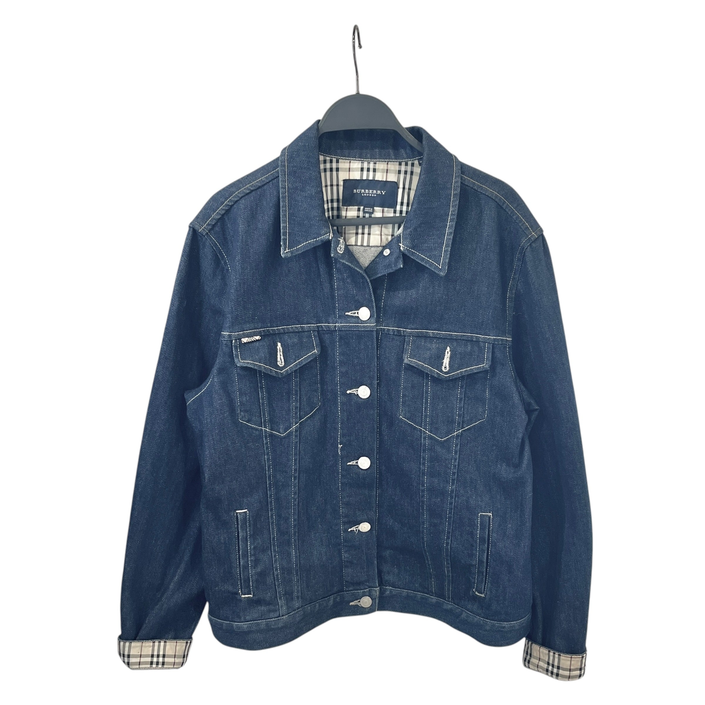 BURBERRY LONDON/Denim Jkt/14/Cotton/NVY/Single Breasted/Denim Trucker Jacket view 1