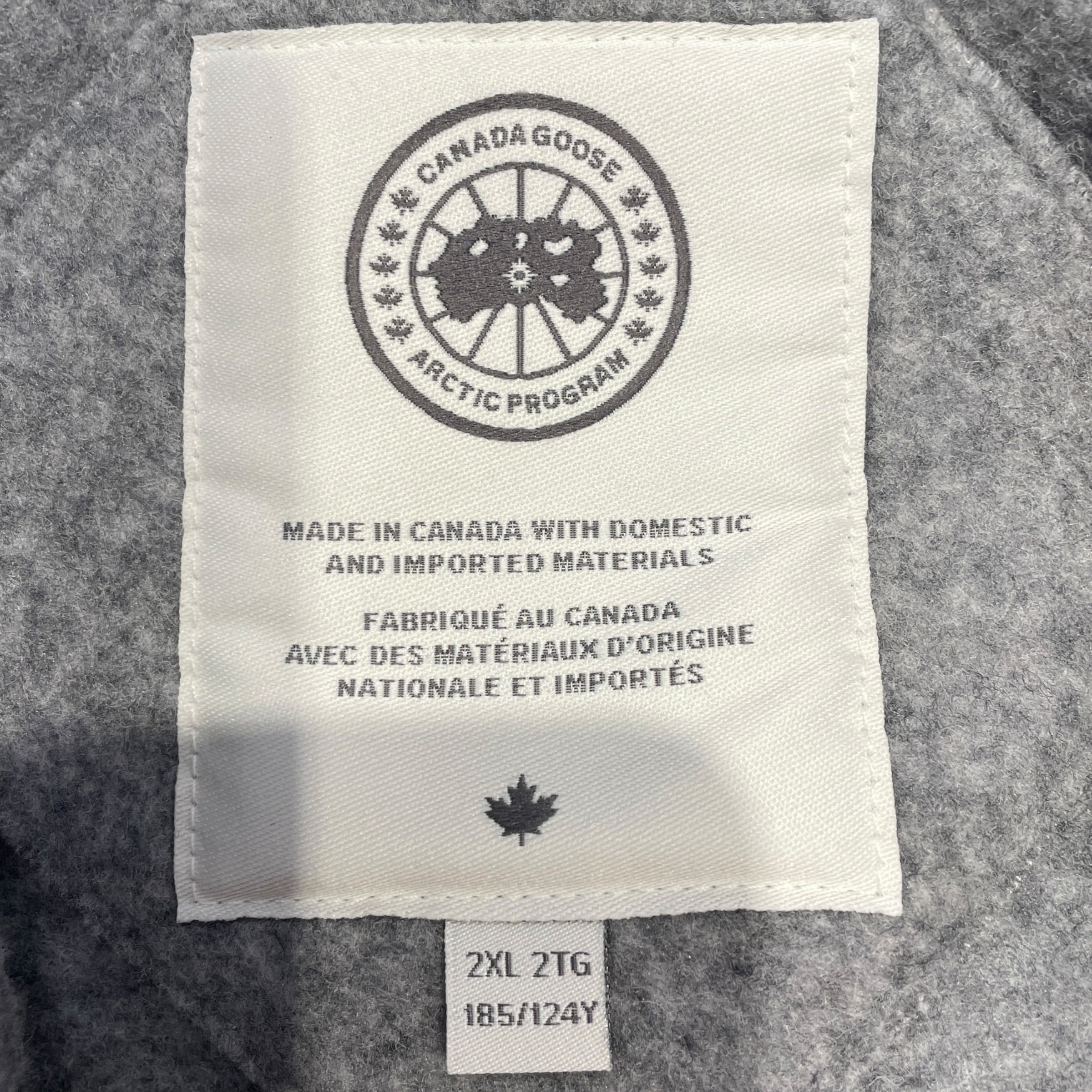 CANADA GOOSE/Fleece Jkt/XXL/Wool/GRY/zip-up fleece jacket view 3