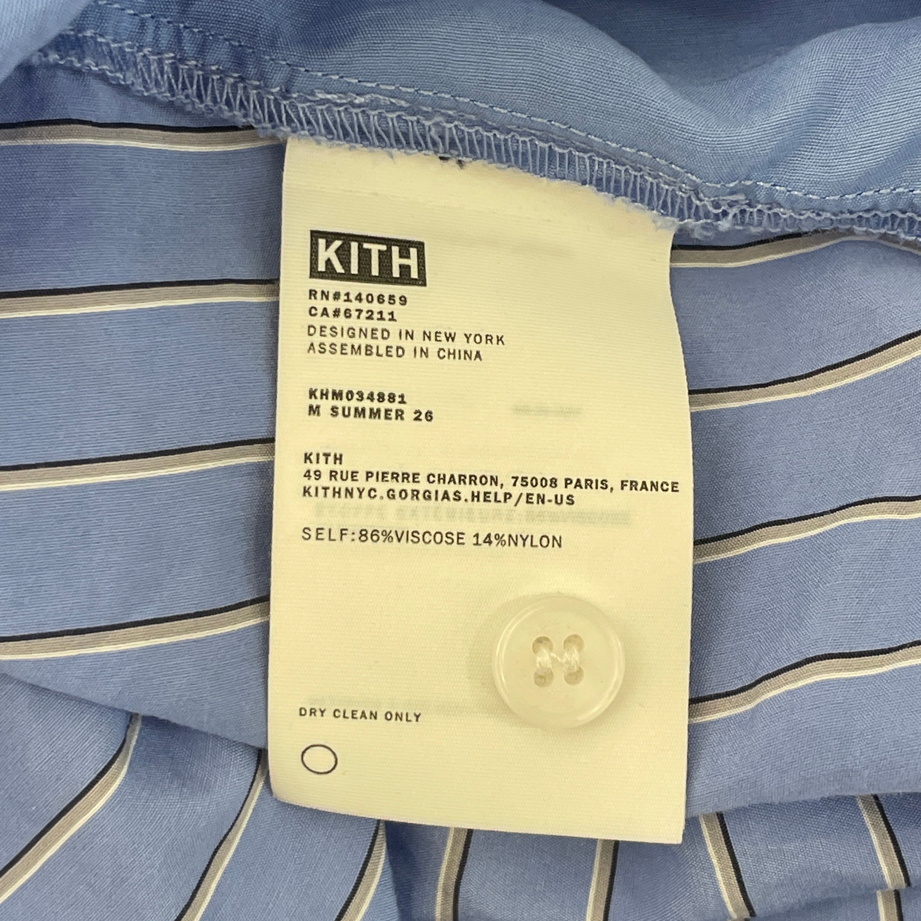 KITH/SS Shirt/M/Cotton/BLU/Stripe/striped poplin shelton bliss view 4