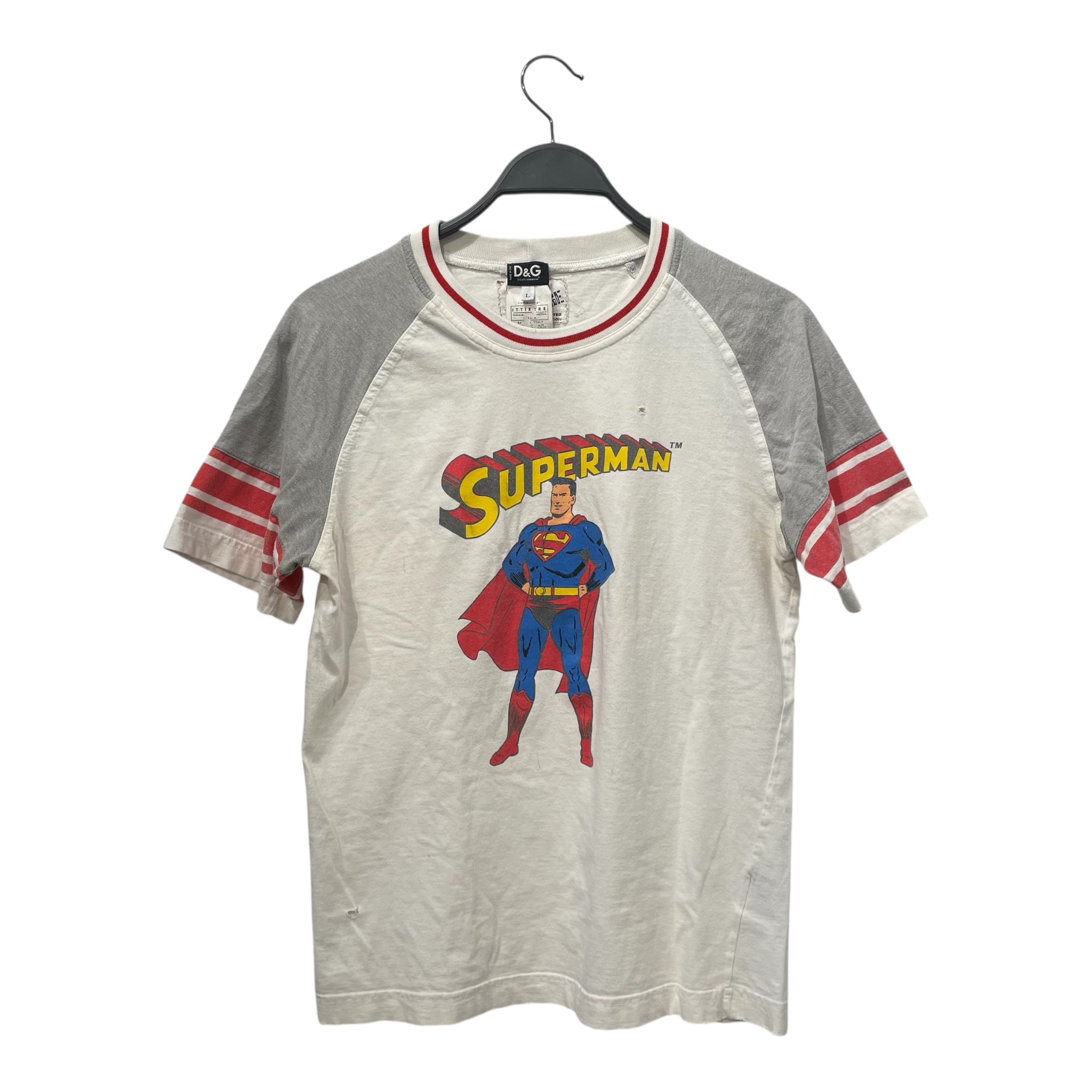 D&G/T-Shirt/L/Cotton/WHT/Graphic/Superman Tee view 1