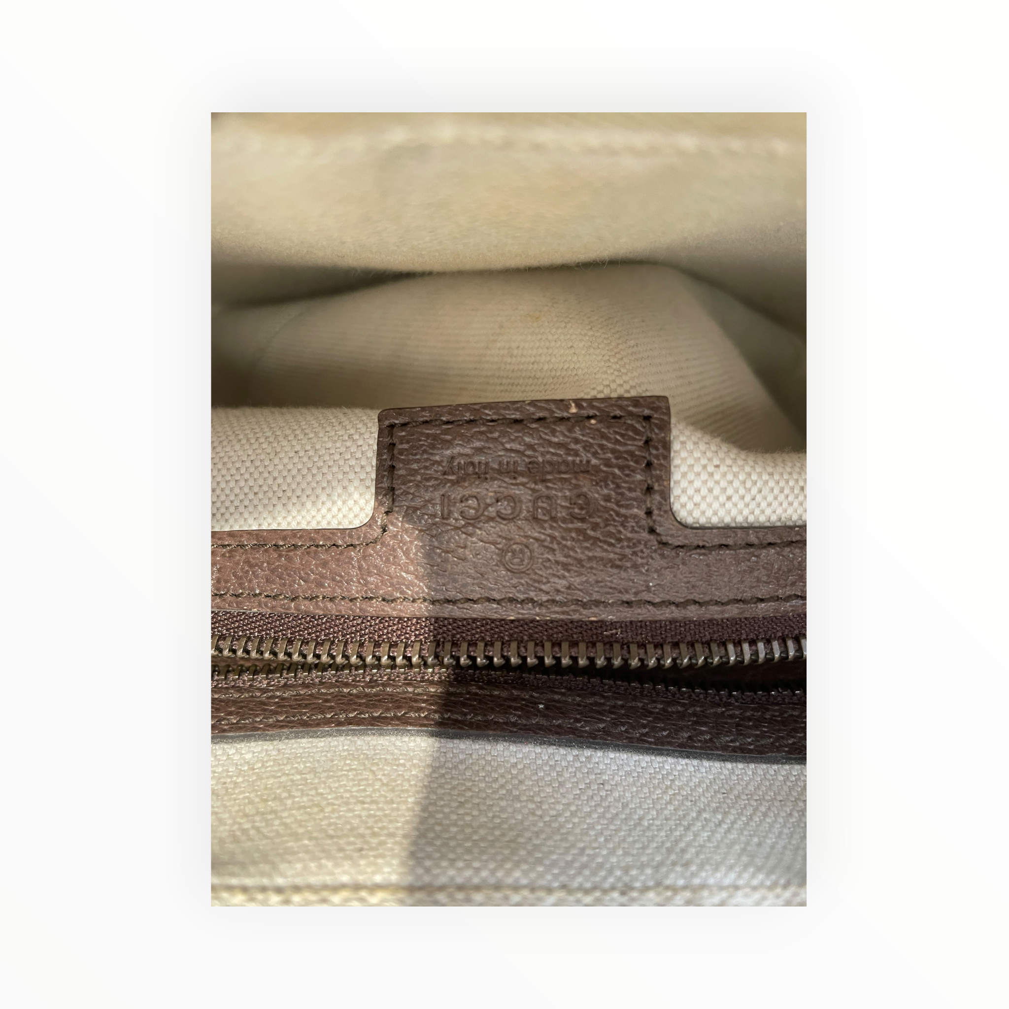 GUCCI/Cross Body Bag/Monogram/Leather/BEG/ophidia supreme view 6