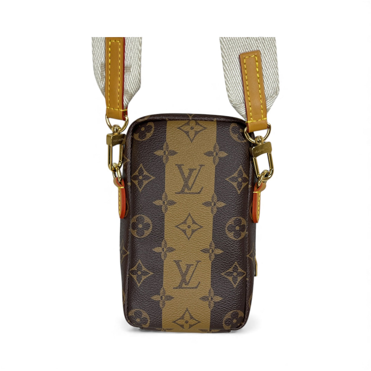 LOUIS VUITTON/Cross Body Bag/Monogram/Leather/BRW/Virgil Abloh Nigo Phone Pouch view 3