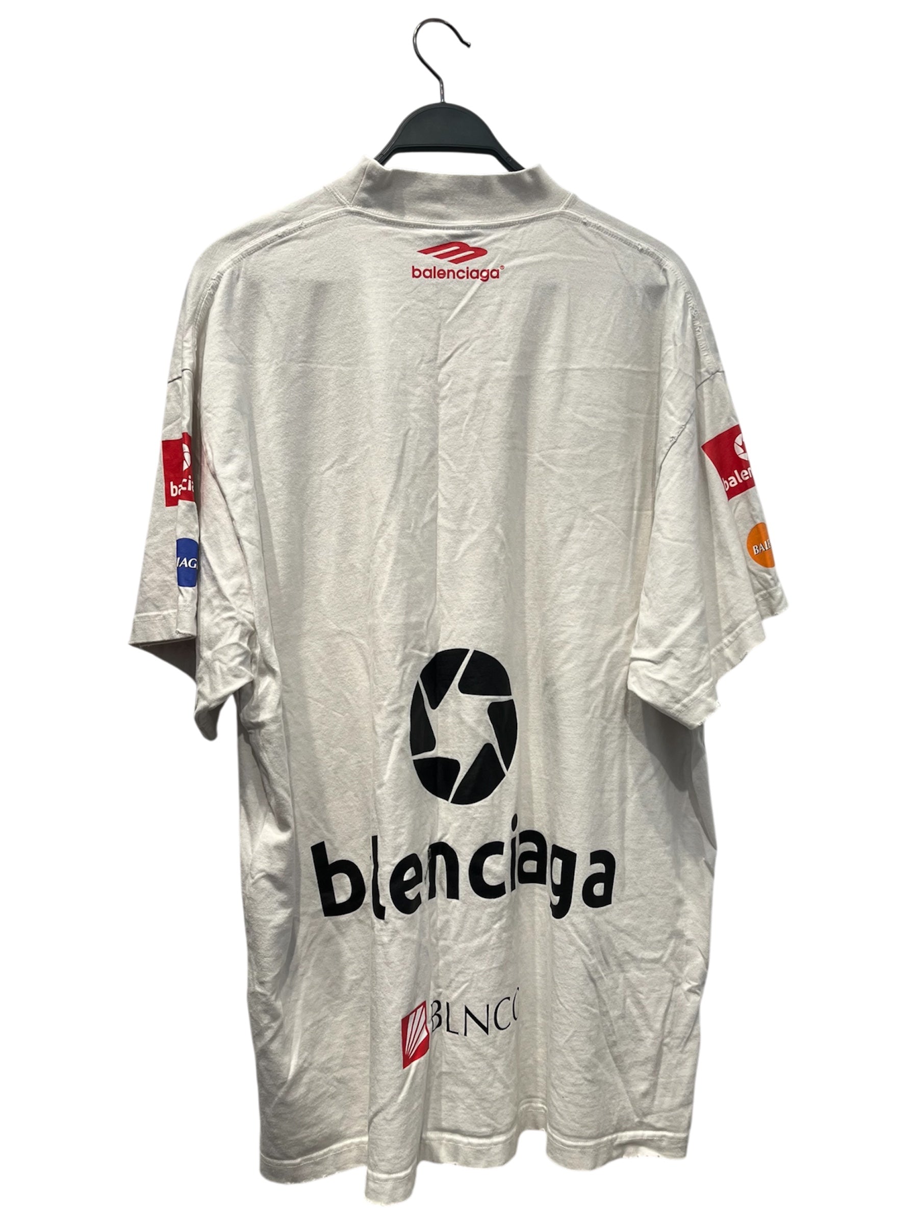 BALENCIAGA/T-Shirt/4/Cotton/WHT/All Over Print/ view 2