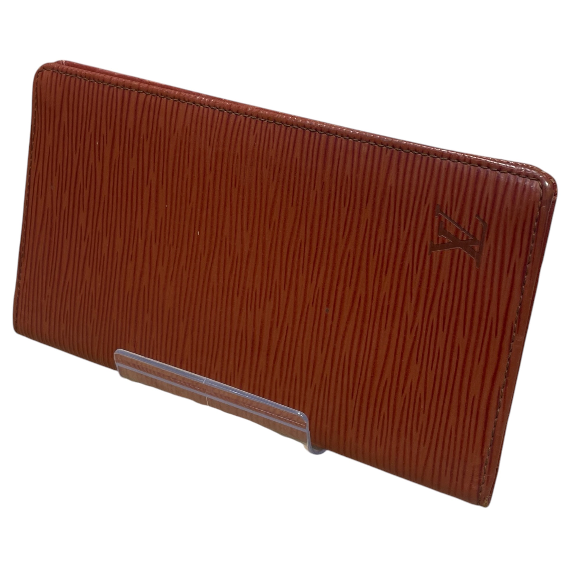 LOUIS VUITTON/Long Wallet/Stripe/Leather/ORN/L's/Epi Brazza view 1