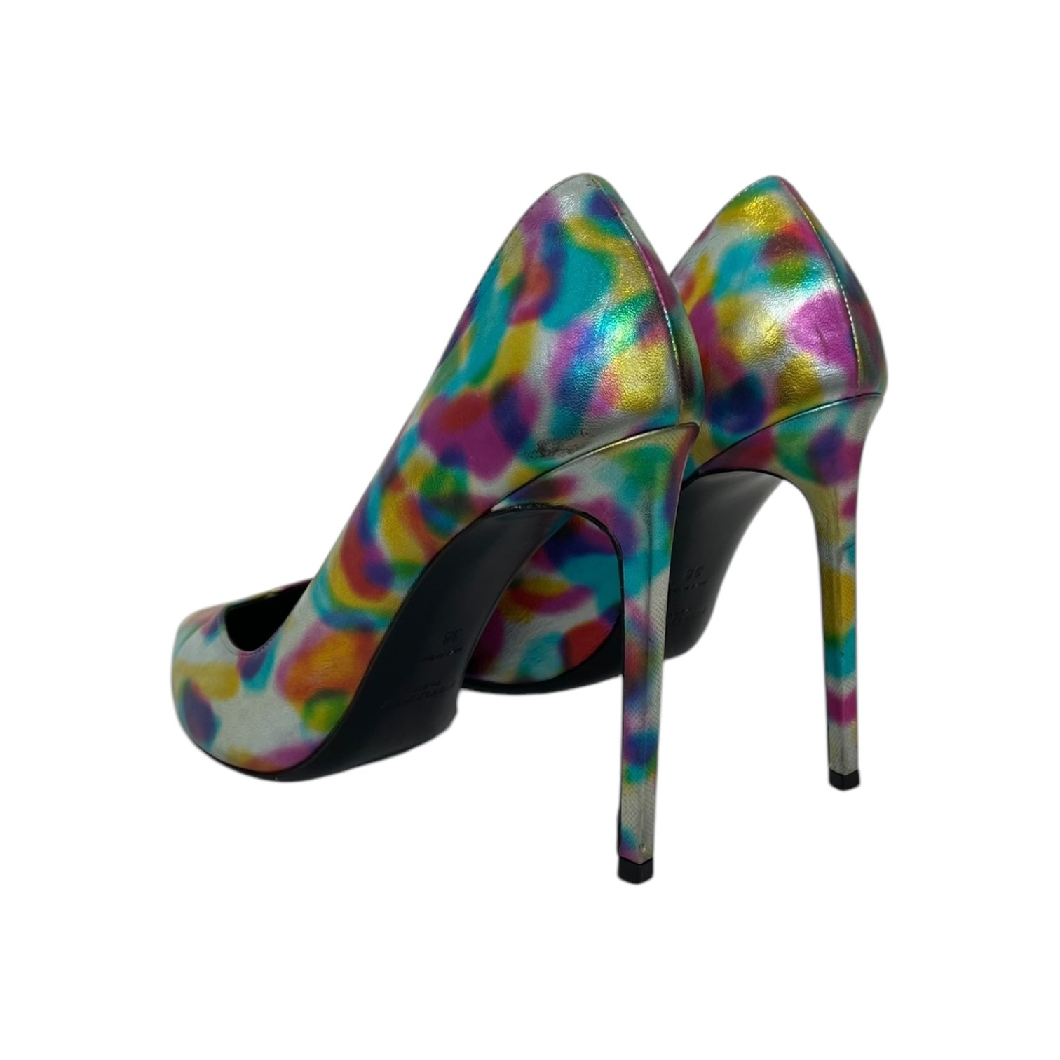 SAINT LAURENT/Heels/EU 38/Leather/MLT/rainbow view 2