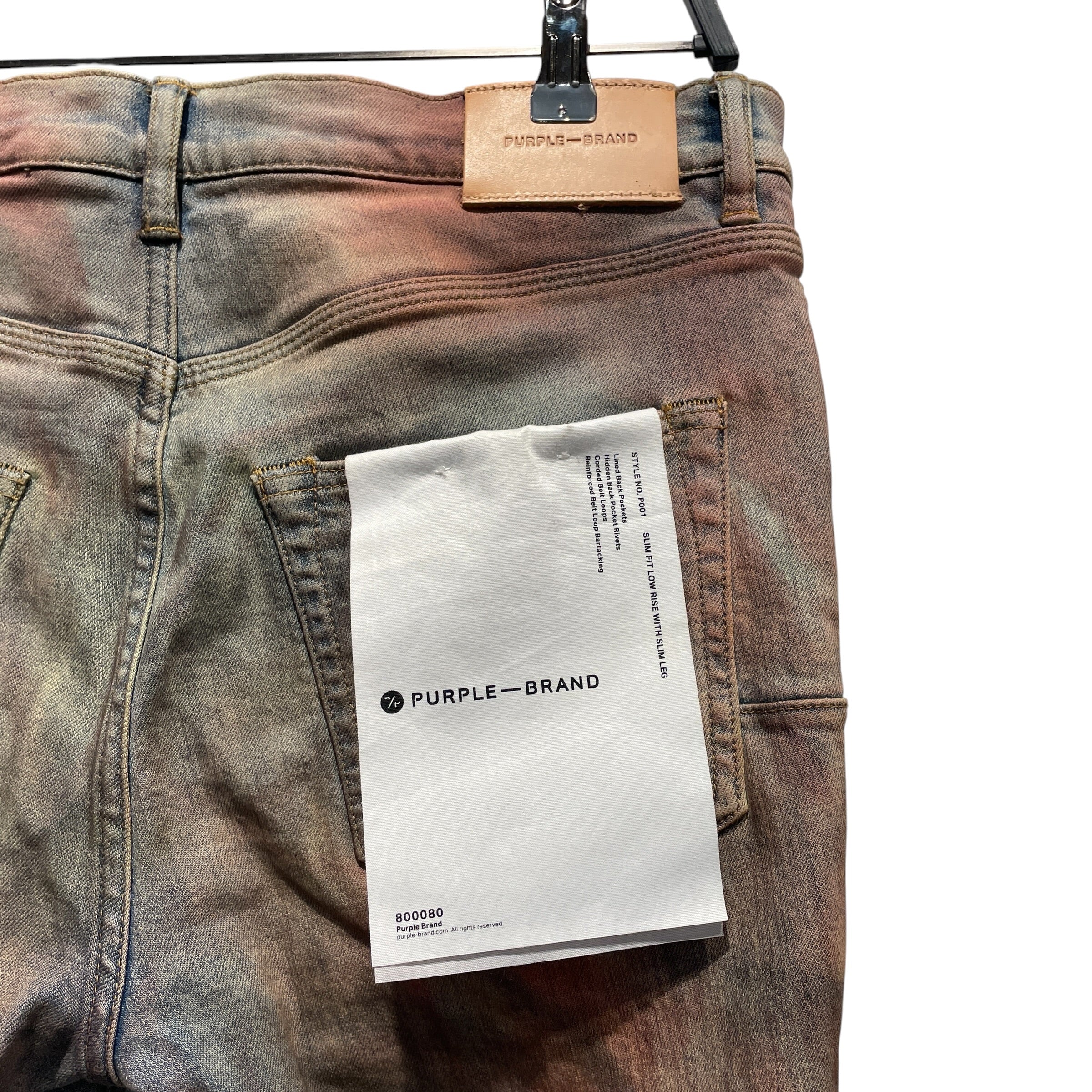 PURPLE BRAND/Skinny Pants/31/Denim/MLT/Red Stained Purple Jeans