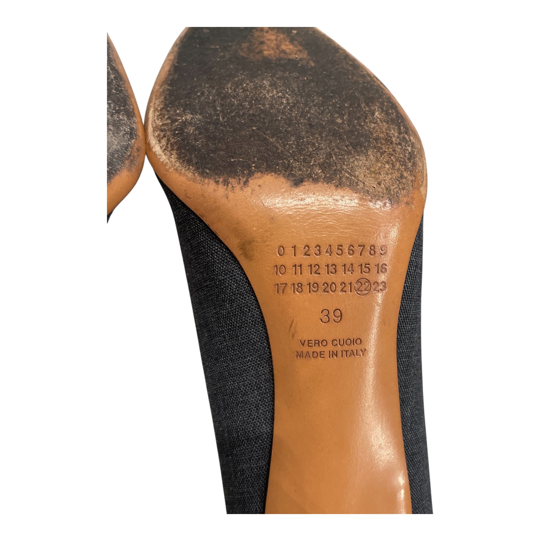 Maison Margiela/Heels/EU 39/Wool/GRY/POINTED TOE CLOTH view 5