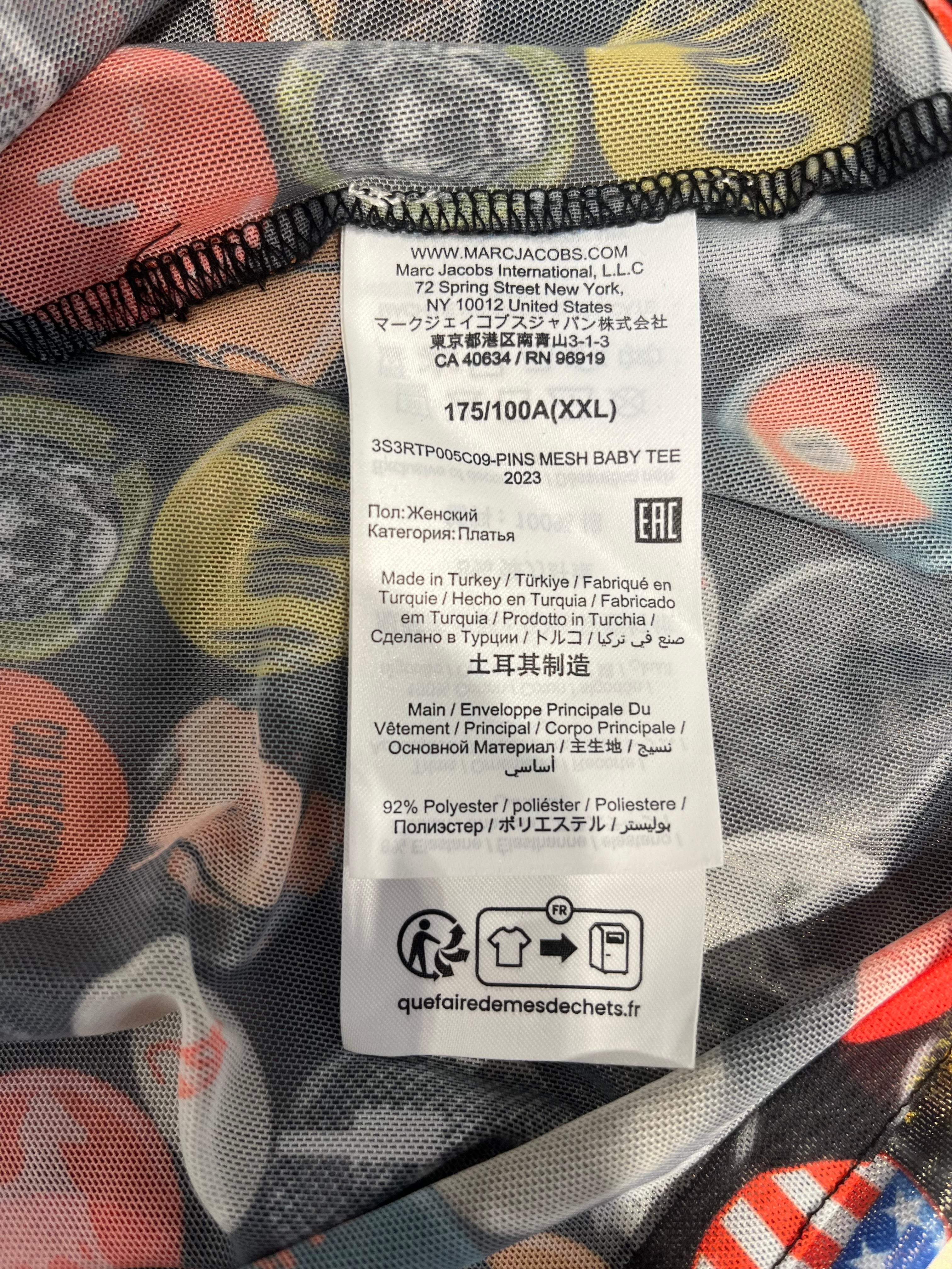 Heaven By Marc Jacobs/STRAY RATS/T-Shirt/XXL/All Over Print/Polyester/BLK/DEFTONES PINS MESH view 4