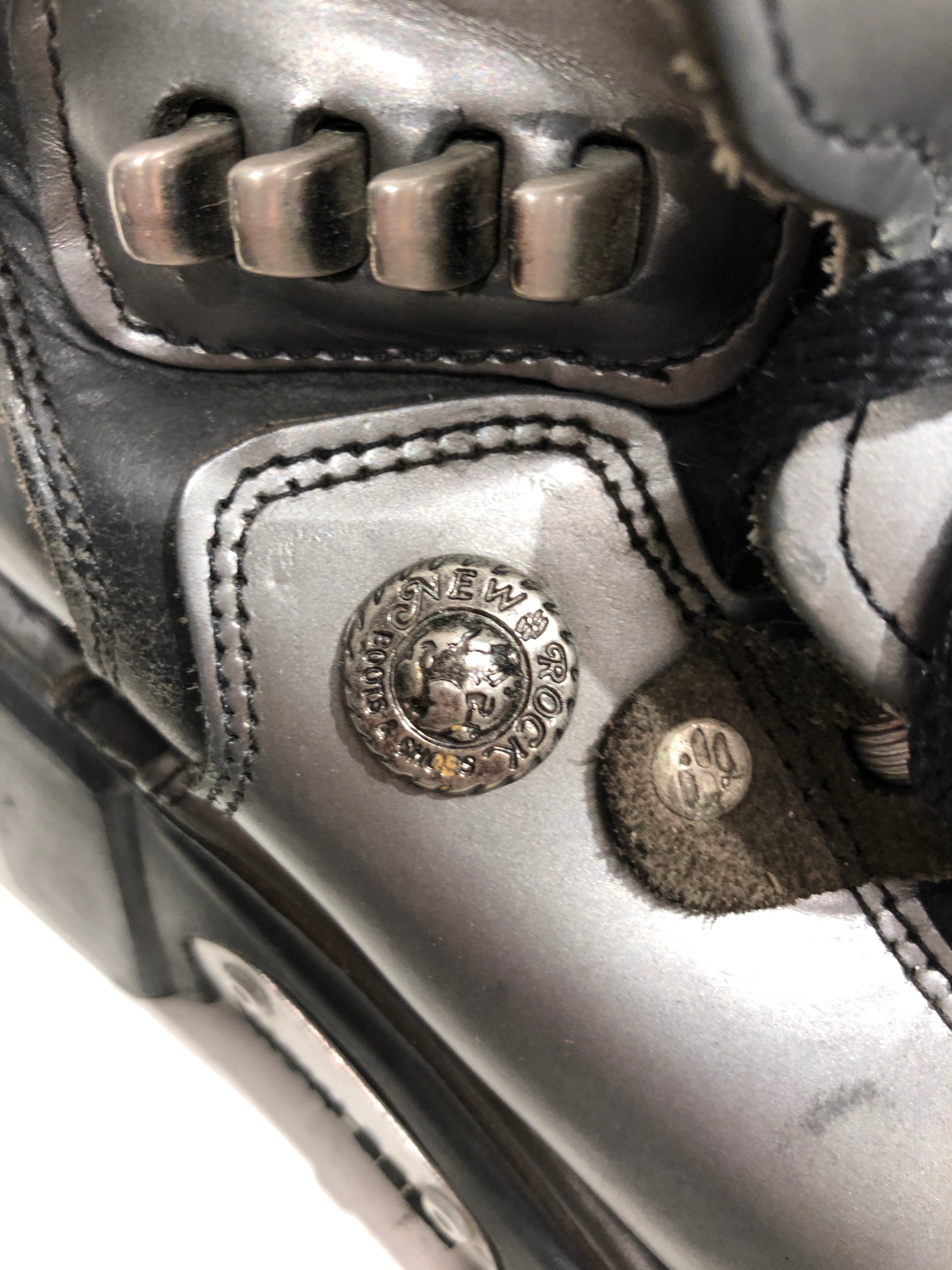 NEW ROCK/Boots/US 9/Leather/GRY/ view 5