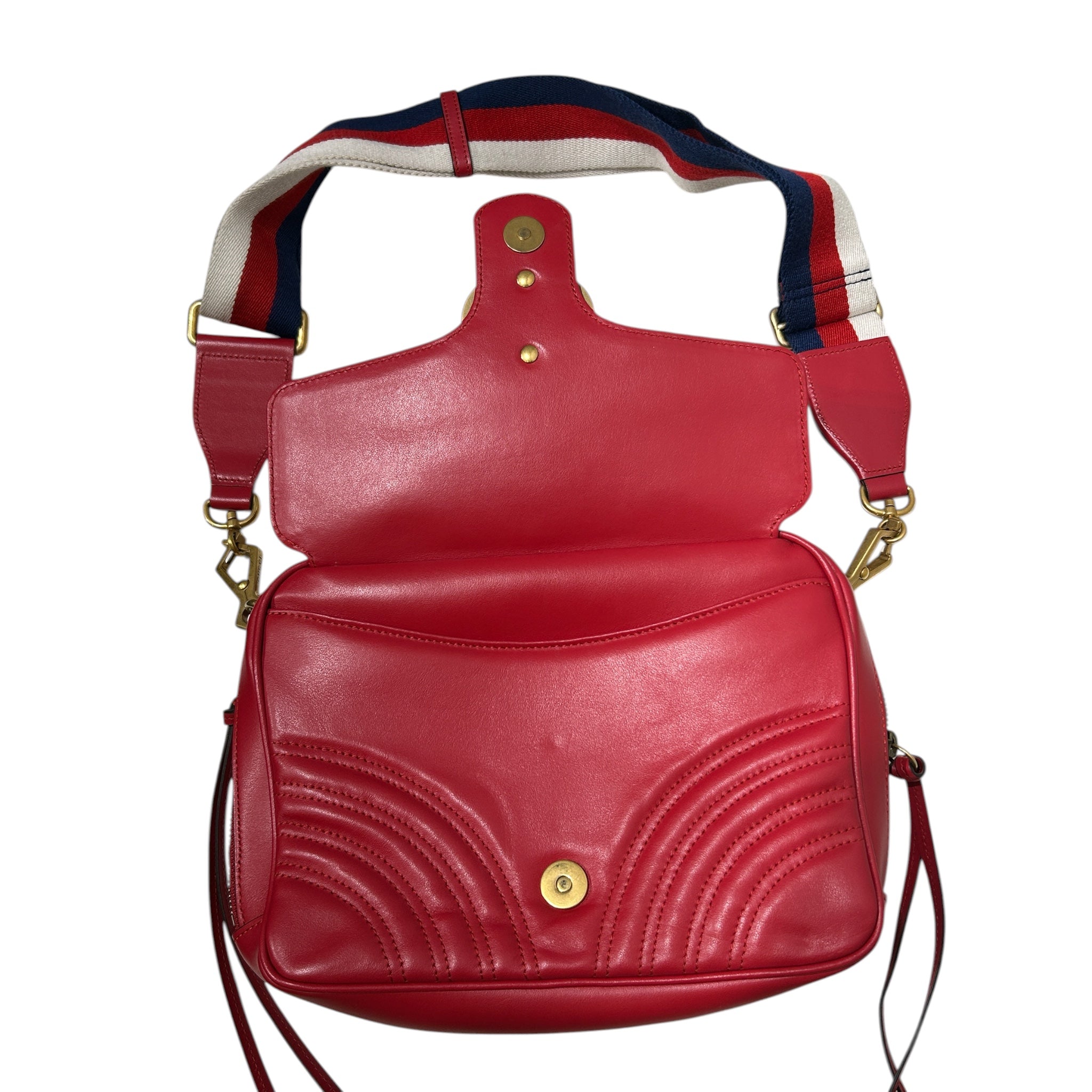 GUCCI/Bag/Leather/RED/MARMONT MATELASSE SHOULDER view 3