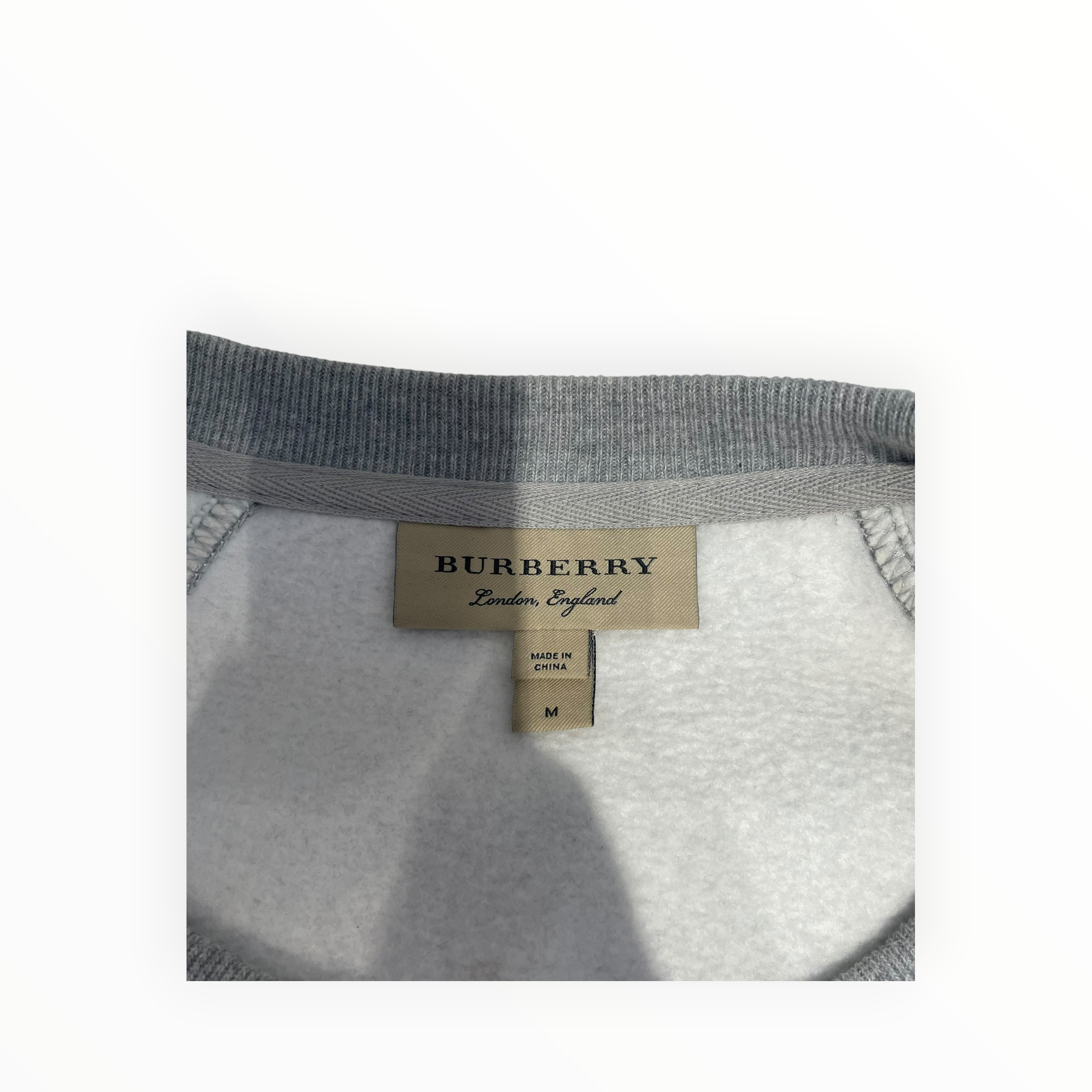BURBERRY LONDON/Sweatshirt/M/Cotton/GRY/JUMPER view 3