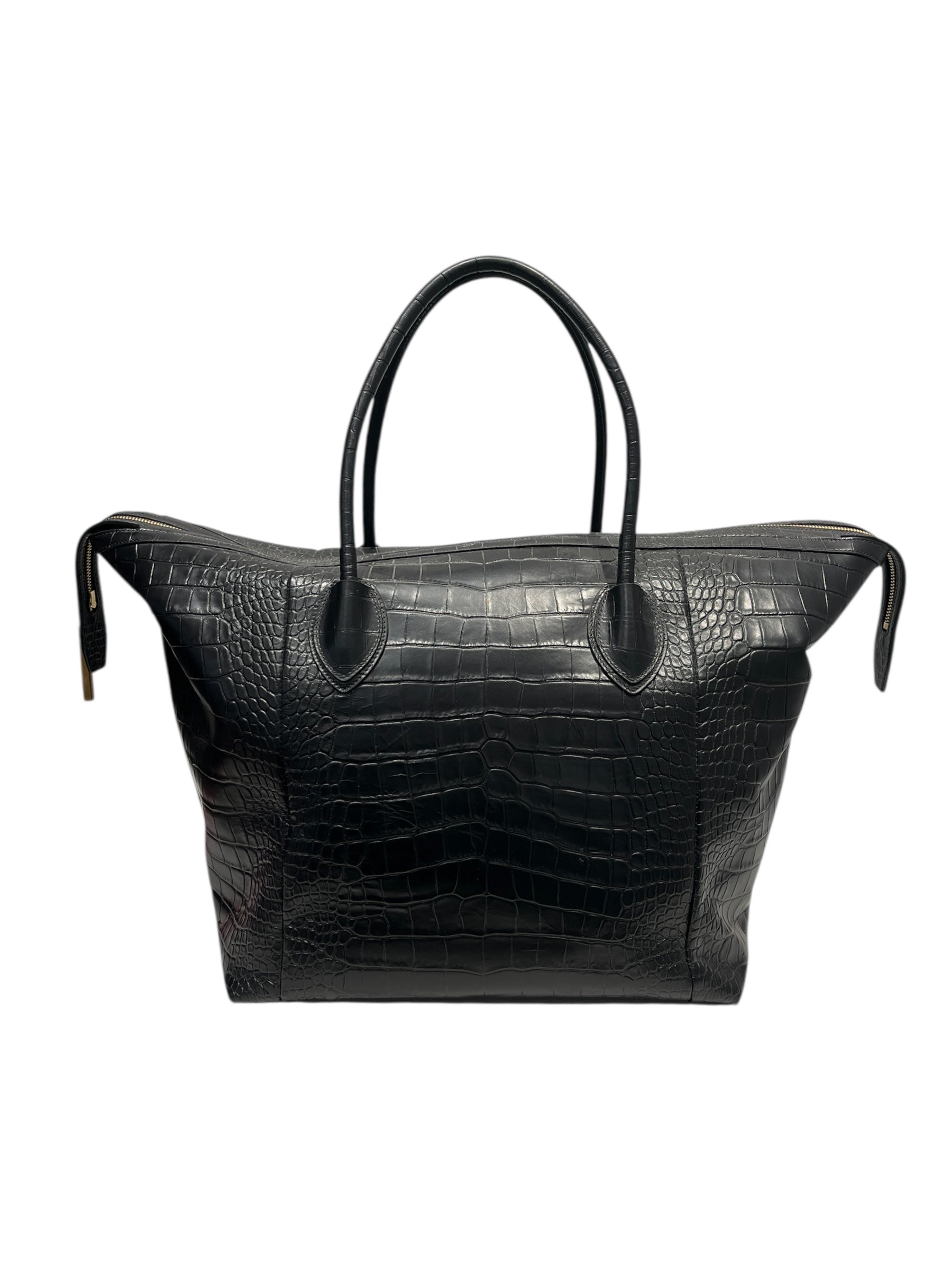 KHAITE/Luggage/L/Animal Pattern/Leather/BLK/ view 1