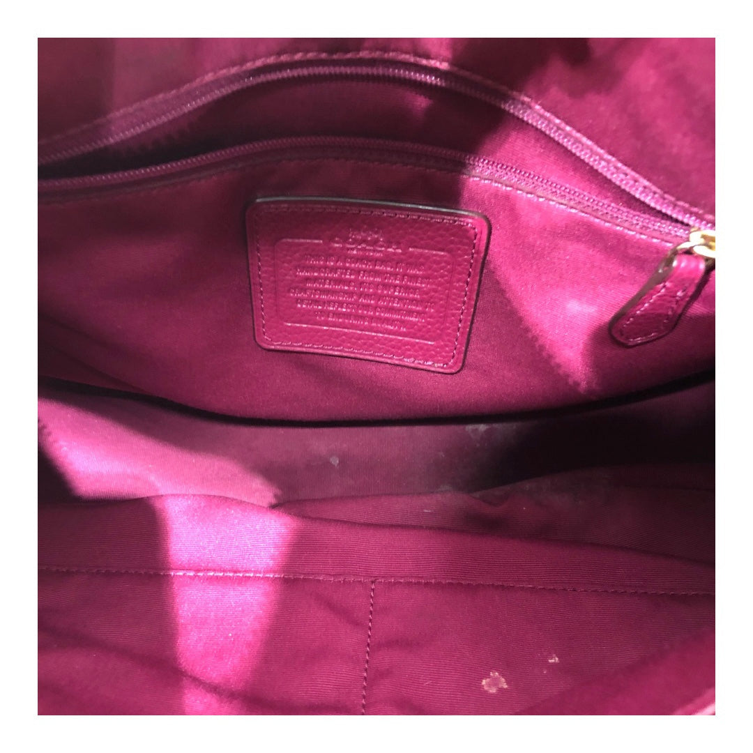 COACH/Bag/Leather/PNK/BIG DARK PINK POUCH BAG view 5