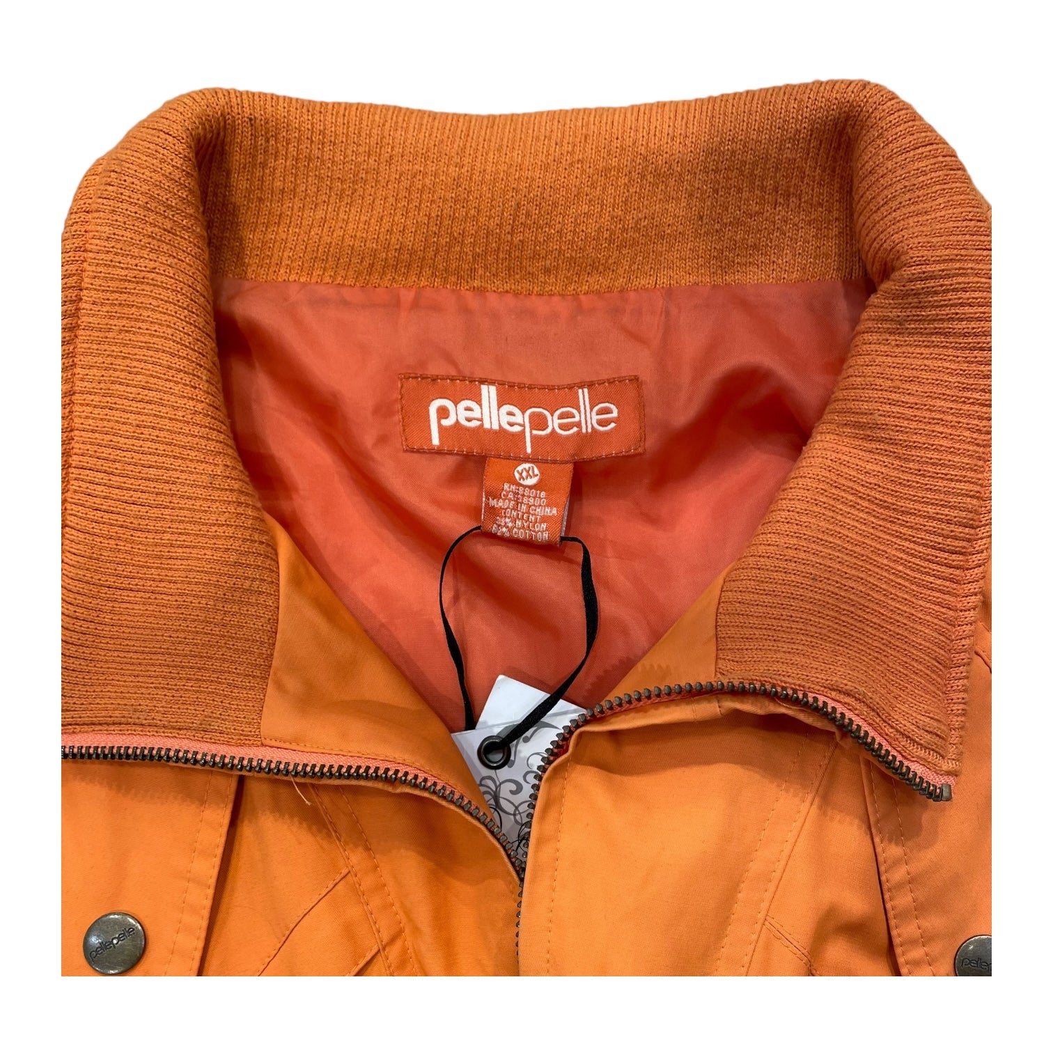 Pelle Pelle/Jacket/XXL/Polyester/ORN/orange jkt with brass hardware view 3