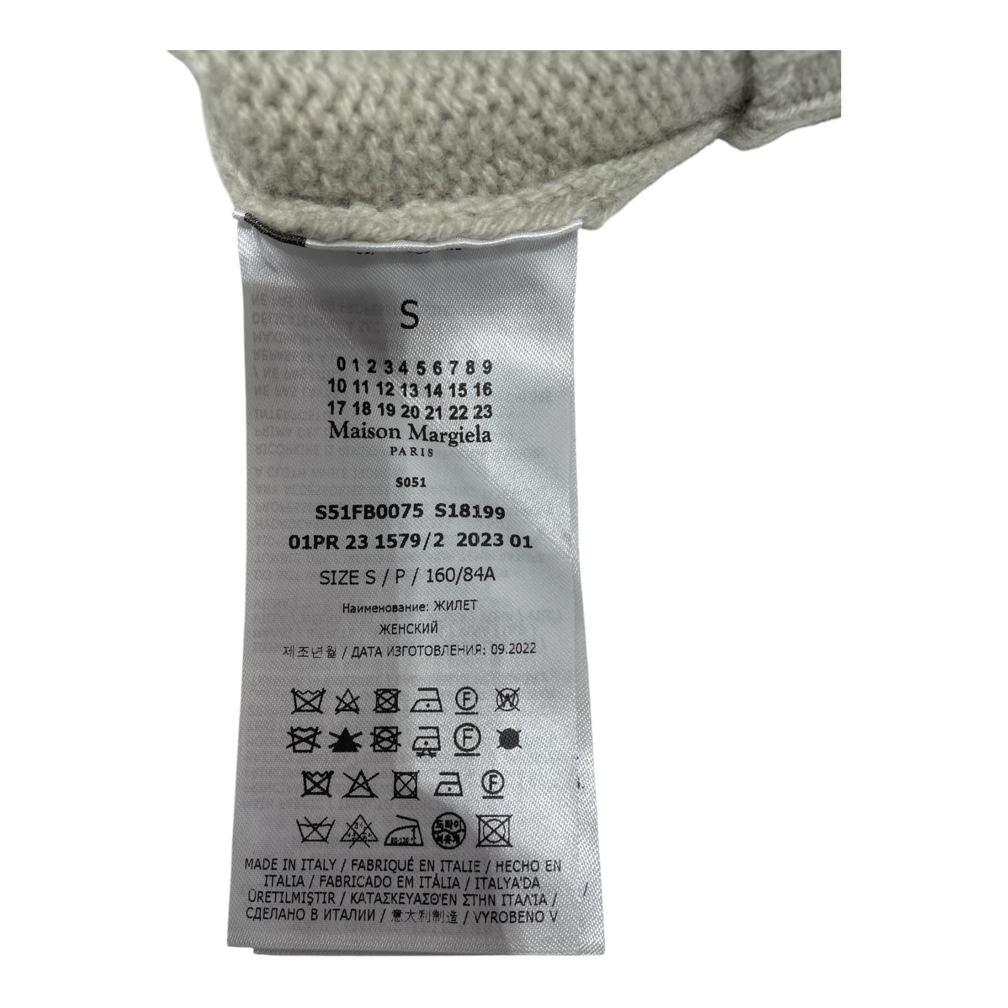 Maison Margiela/SL Dress/S/Cotton/BEG/KNIT/V NECK view 3