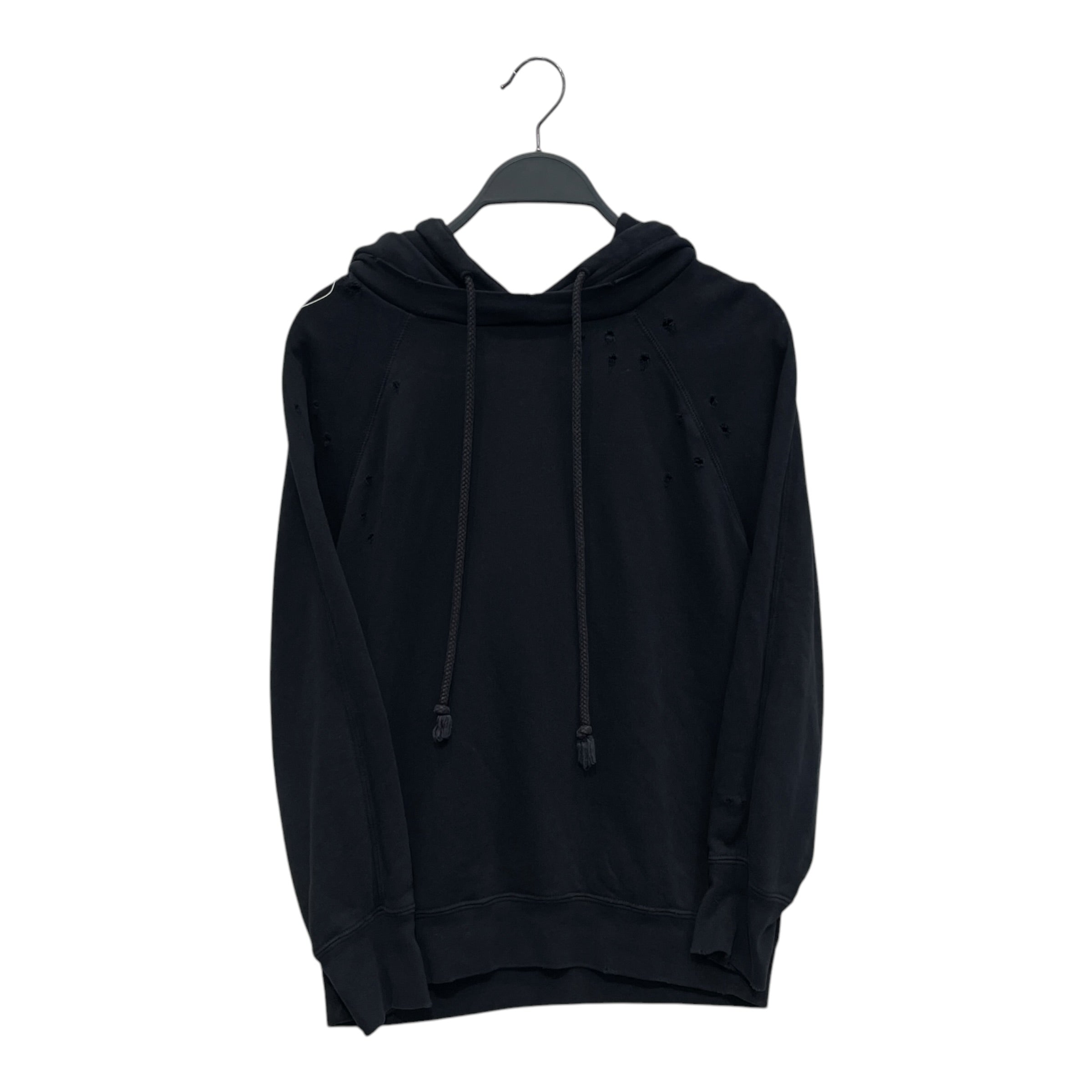 Helmut Lang/Hoodie/M/Cotton/BLK/CROPPED DISTRESSED view 1