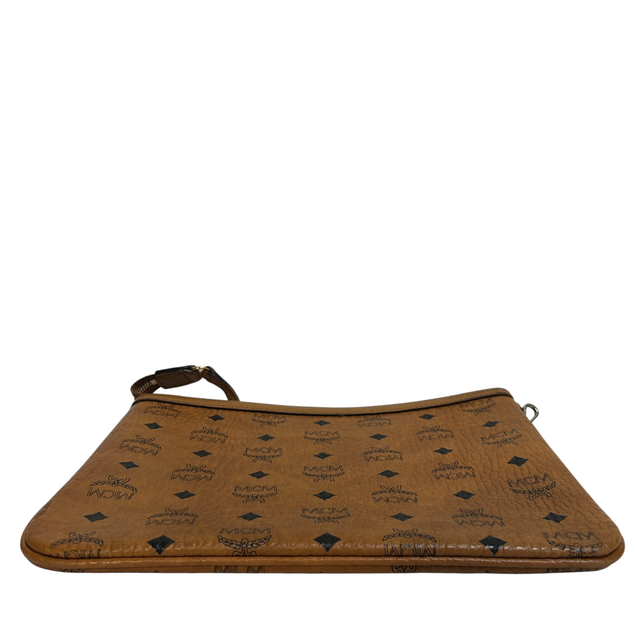 MCM/Pouch/Monogram/Leather/BRW/SHOULDER STRAP view 3