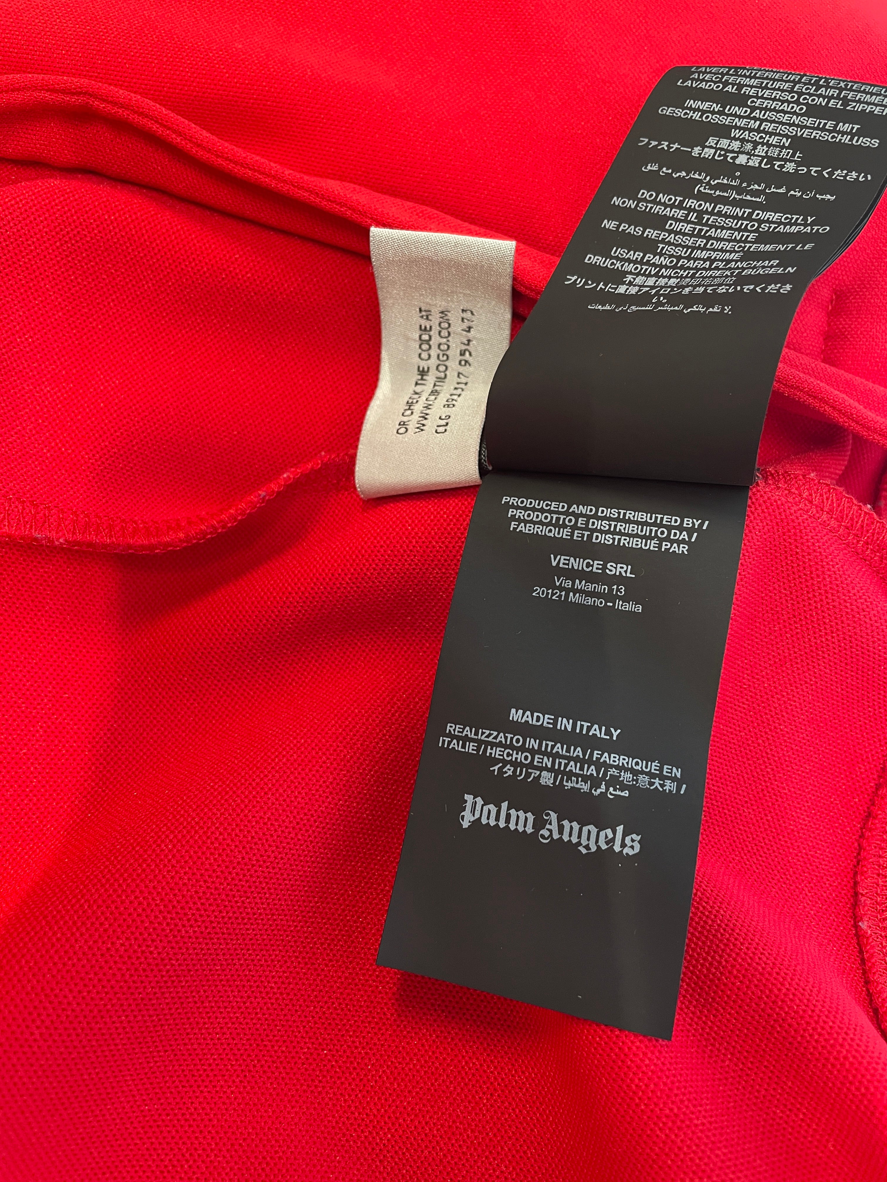Palm Angels/Track Jkt/S/Polyester/RED/WHT&BLK STRIPE/WHT LOGO view 7