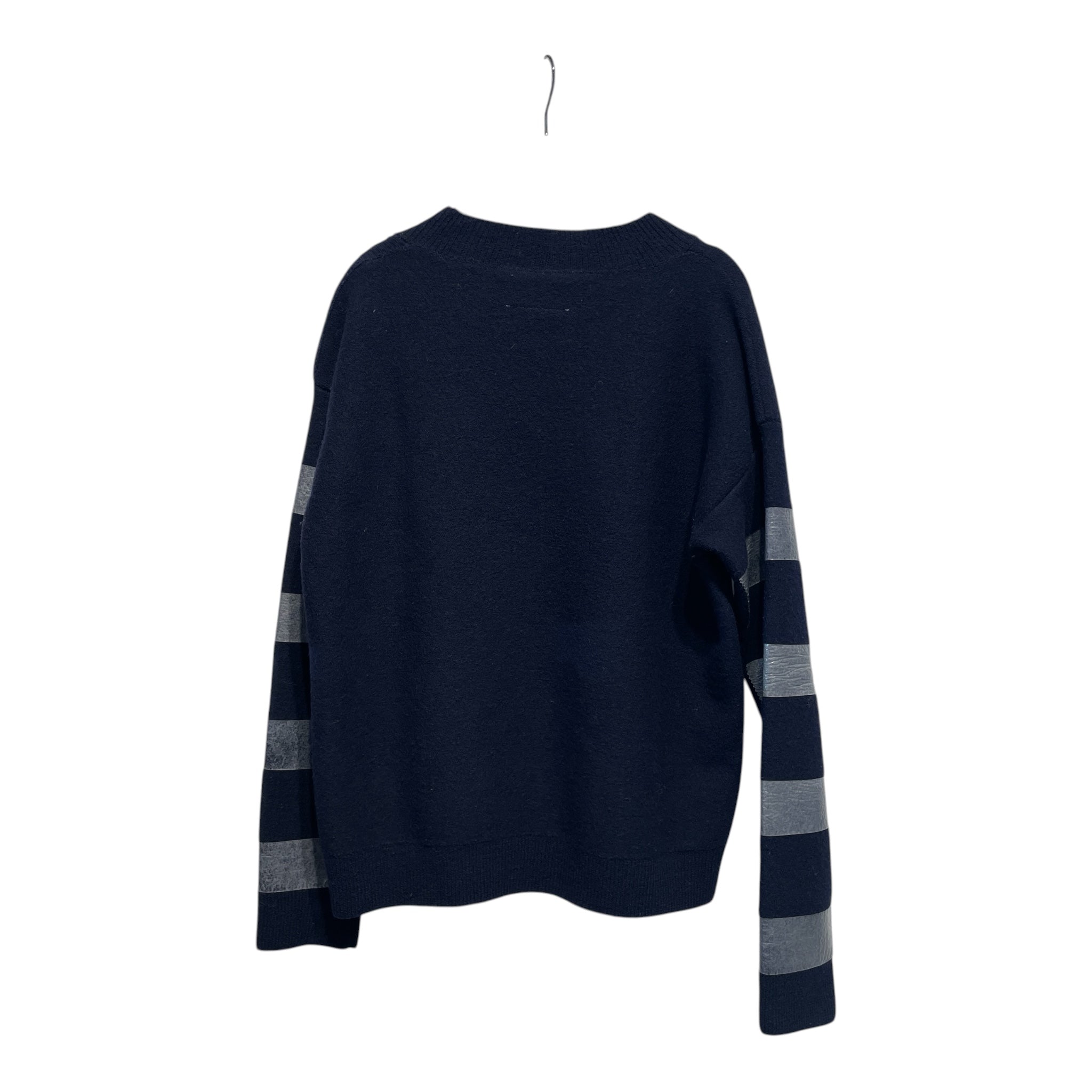 MM6/Heavy Cardigan/M/Stripe/Wool/NVY/tape stripe view 2