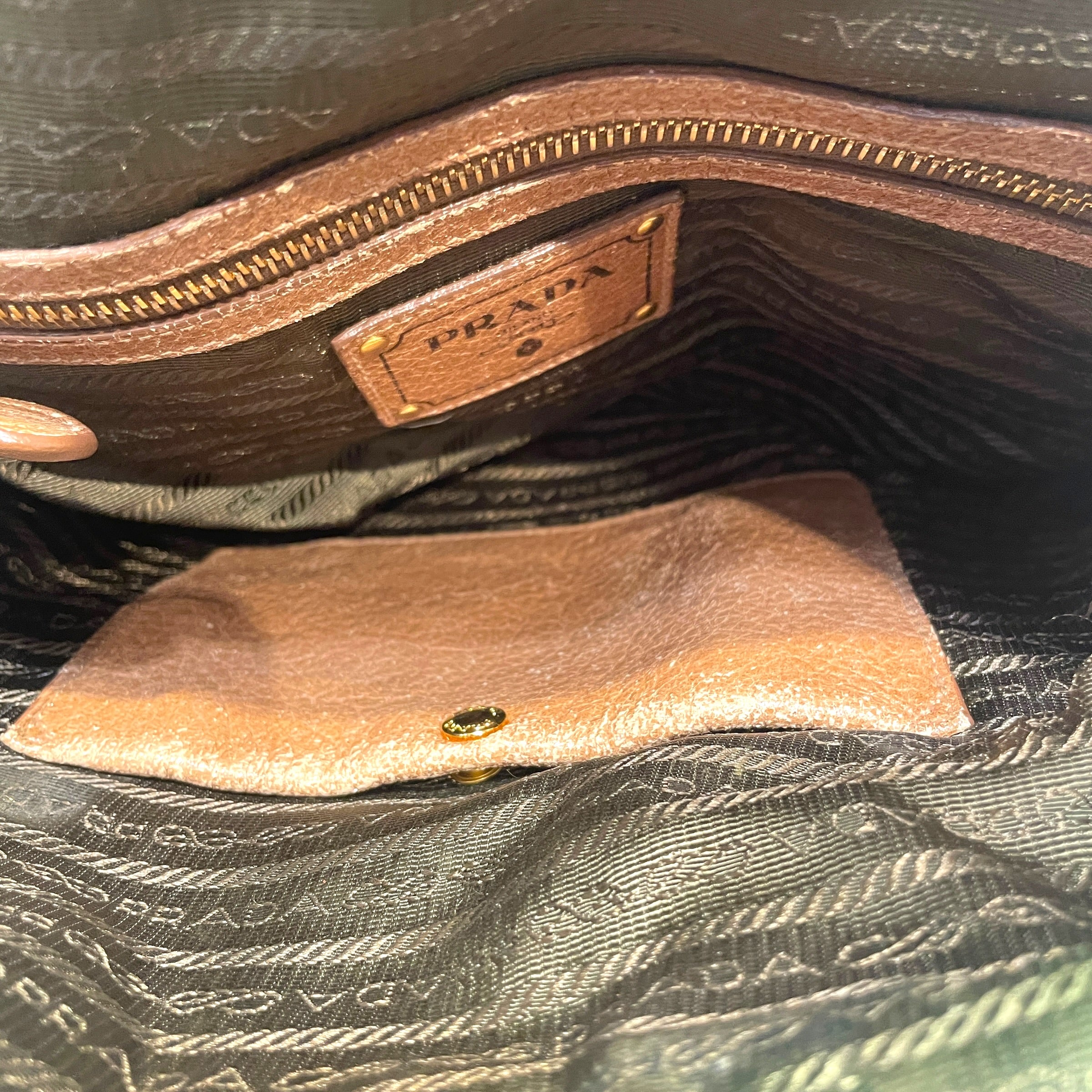 PRADA/Hand Bag/Leather/BEG/Vitello Daino Hobo view 6