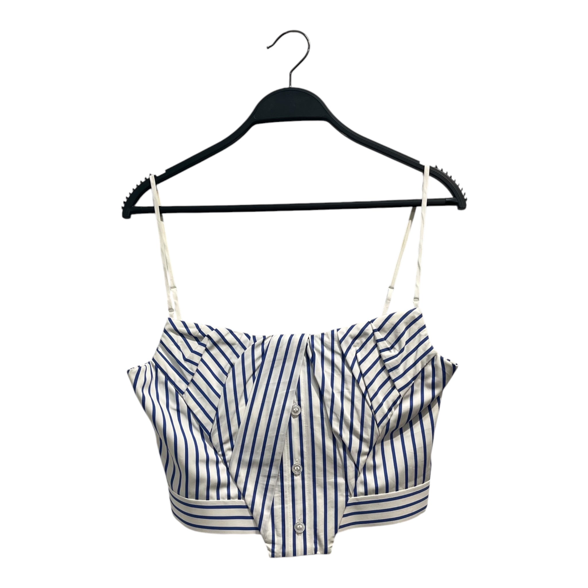 Alexander Wang/Shirt/4/Stripe/Cotton/BLU/BLU WHT STRIPE BUTN FOLDED TOP view 1