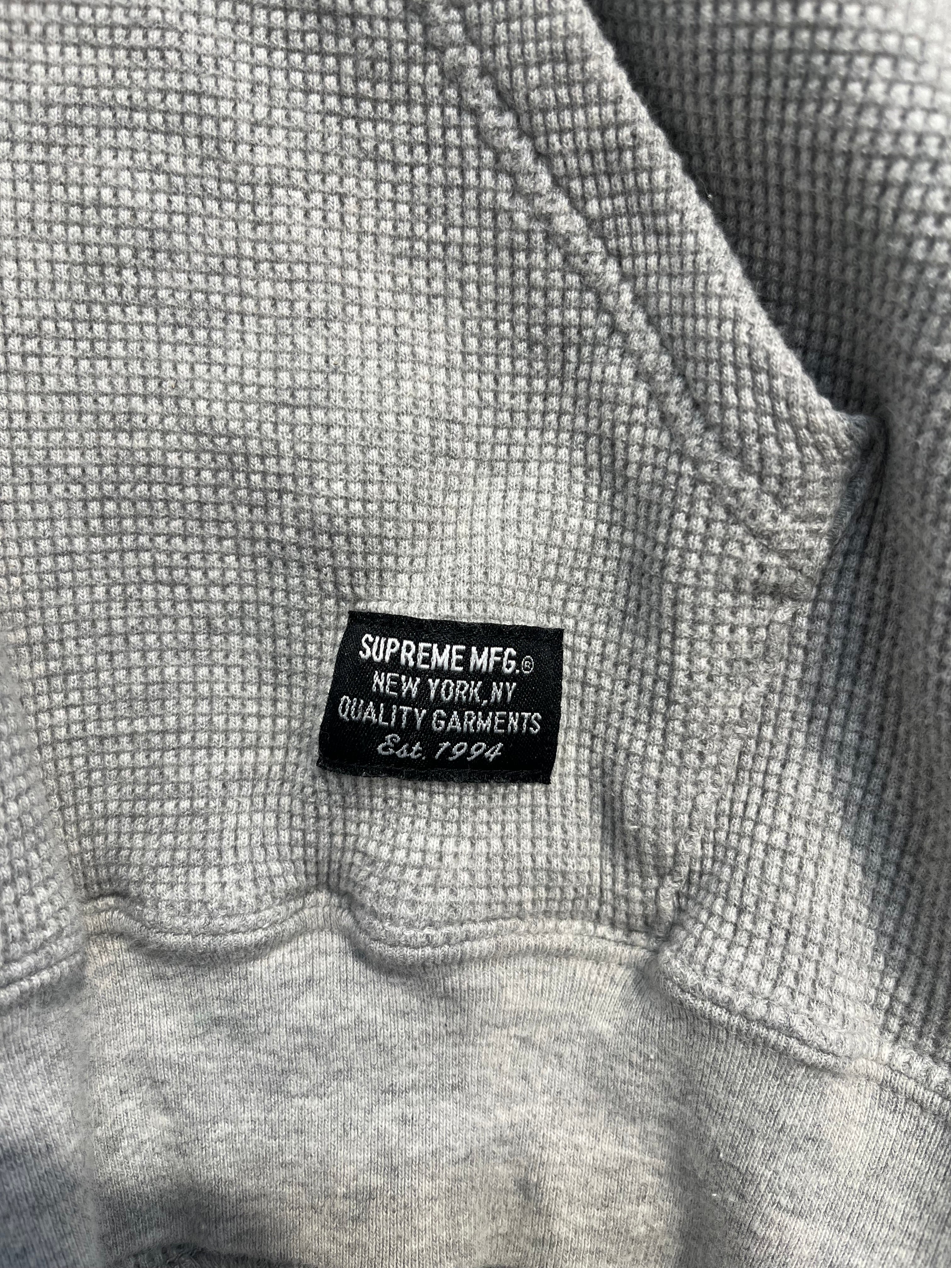 Supreme/Zip Up Hoodie/XXL/Cotton/GRY/MFG WAFFLE KNIT ZIP UYP view 5