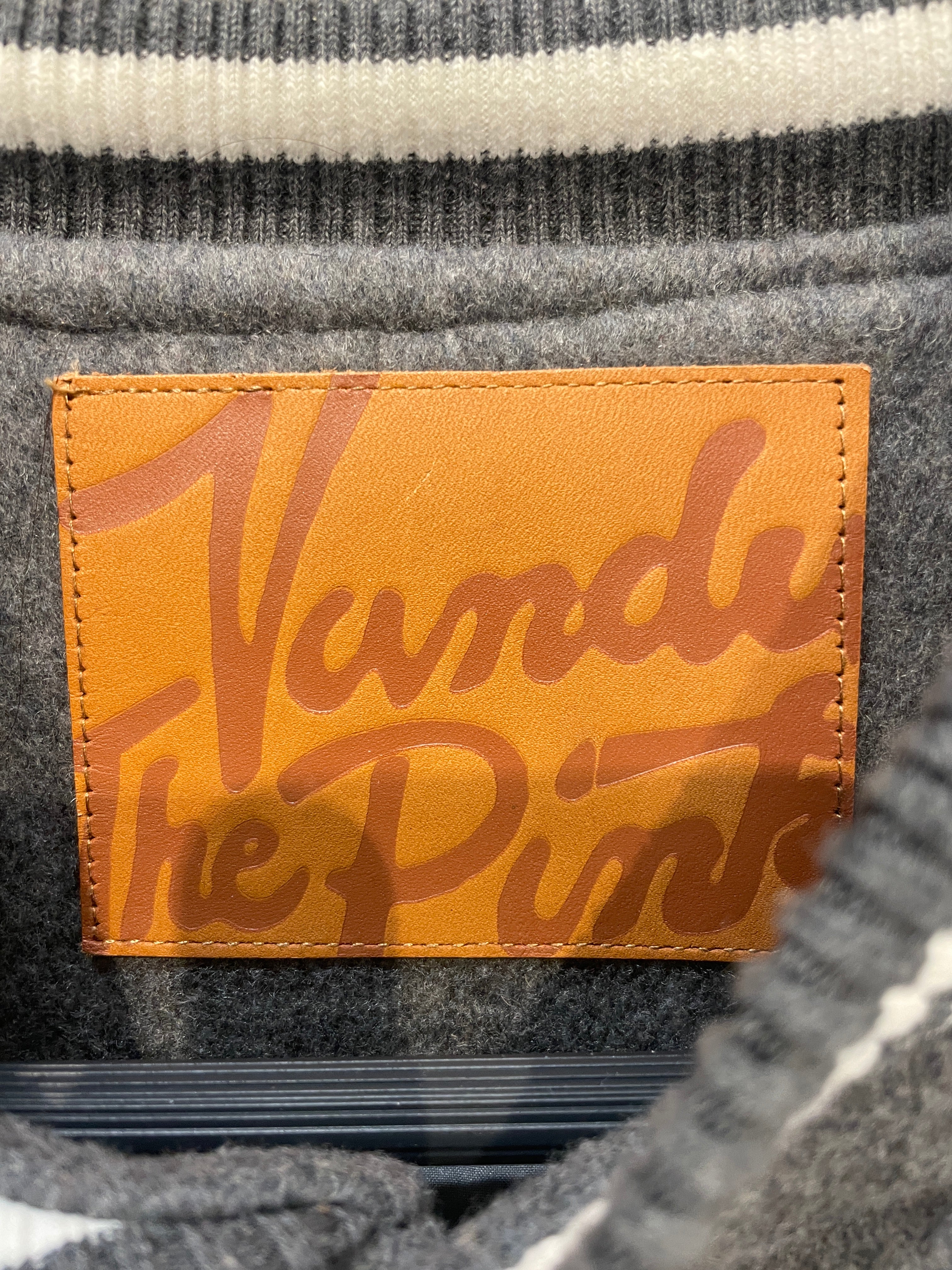 VANDY THE PINK/Souvenir Jkt/M/Wool/GRY/Graphic/Rafflesia Varsity Jacket view 3