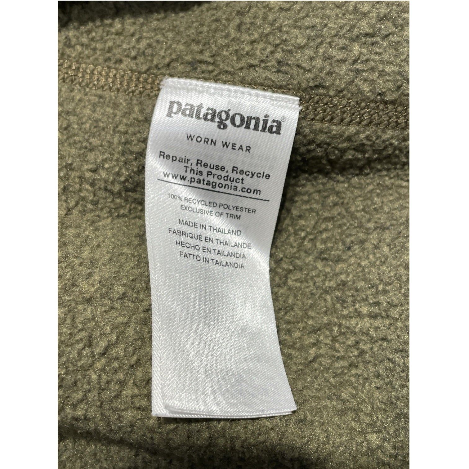 patagonia/Sweatshirt/XL/Cotton/GRN/Quater Zip Green Fleece view 4