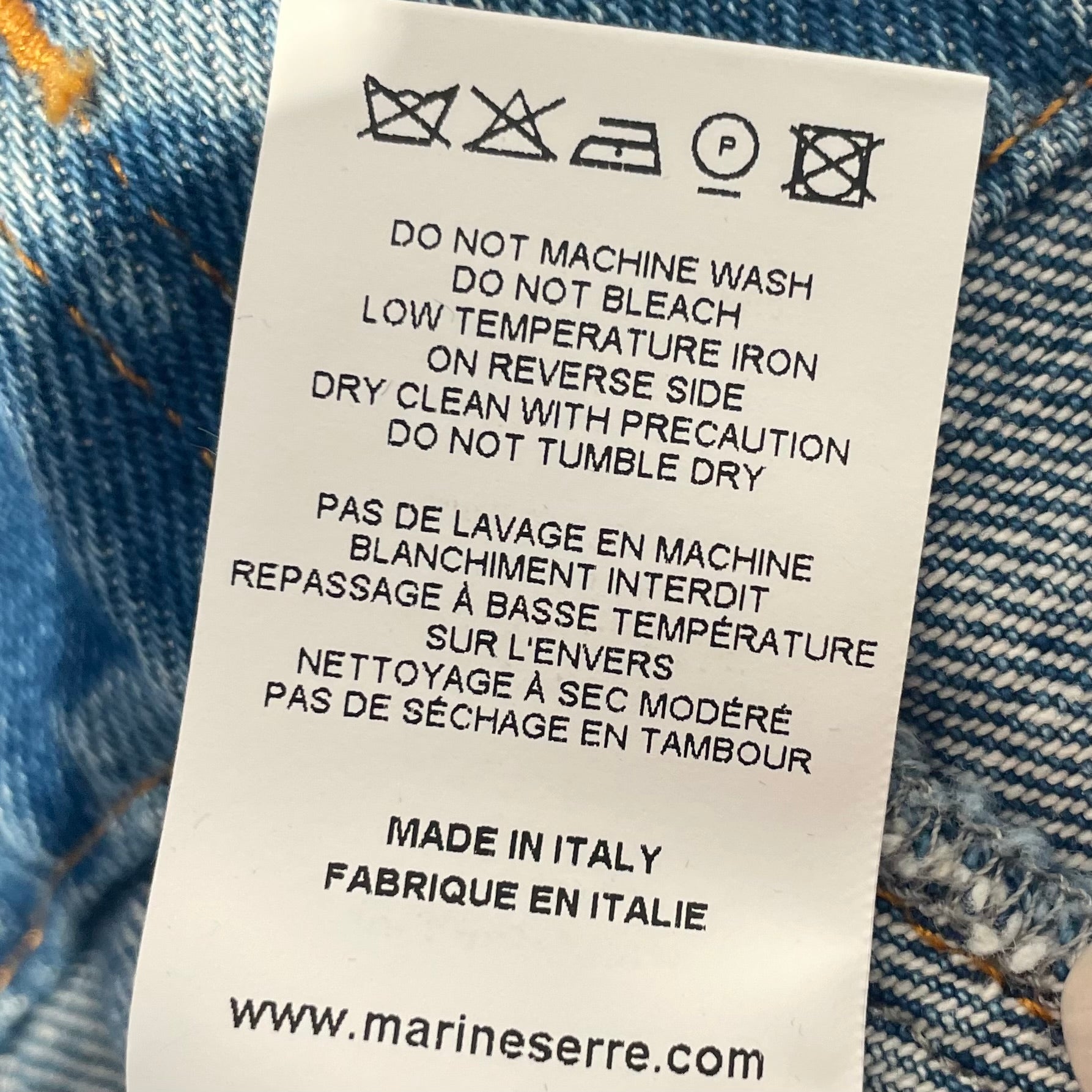 MARINE SERRE/Denim Jkt/42/Monogram/Denim/BLU/MOONLASER DENIM CROP view 4