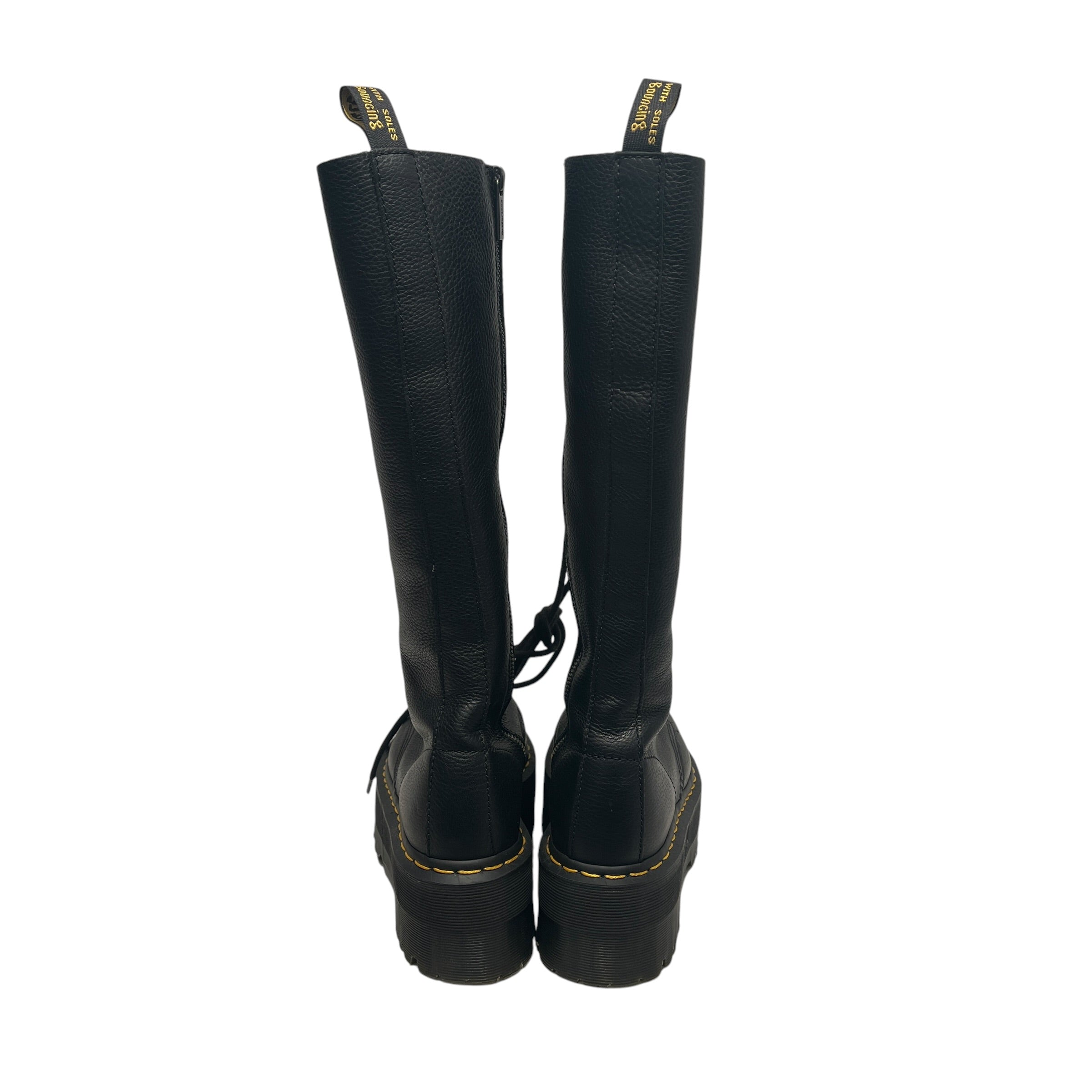 Dr.Martens/DOLLS KILL/Long Boots/US 7/Leather/BLK/LONG LACE UP PLATFORM BOOTS view 16