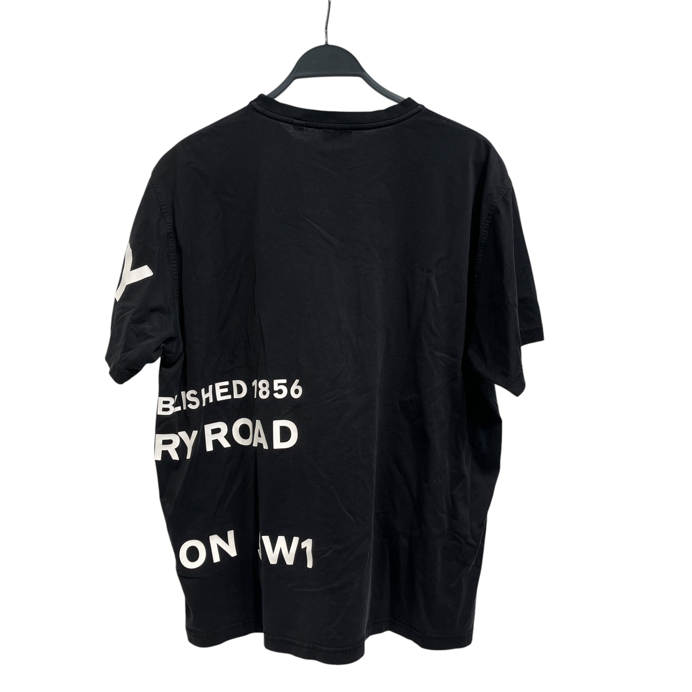 BURBERRY/T-Shirt/L/Cotton/BLK/All Over Print/HorseFerry Lettering view 2