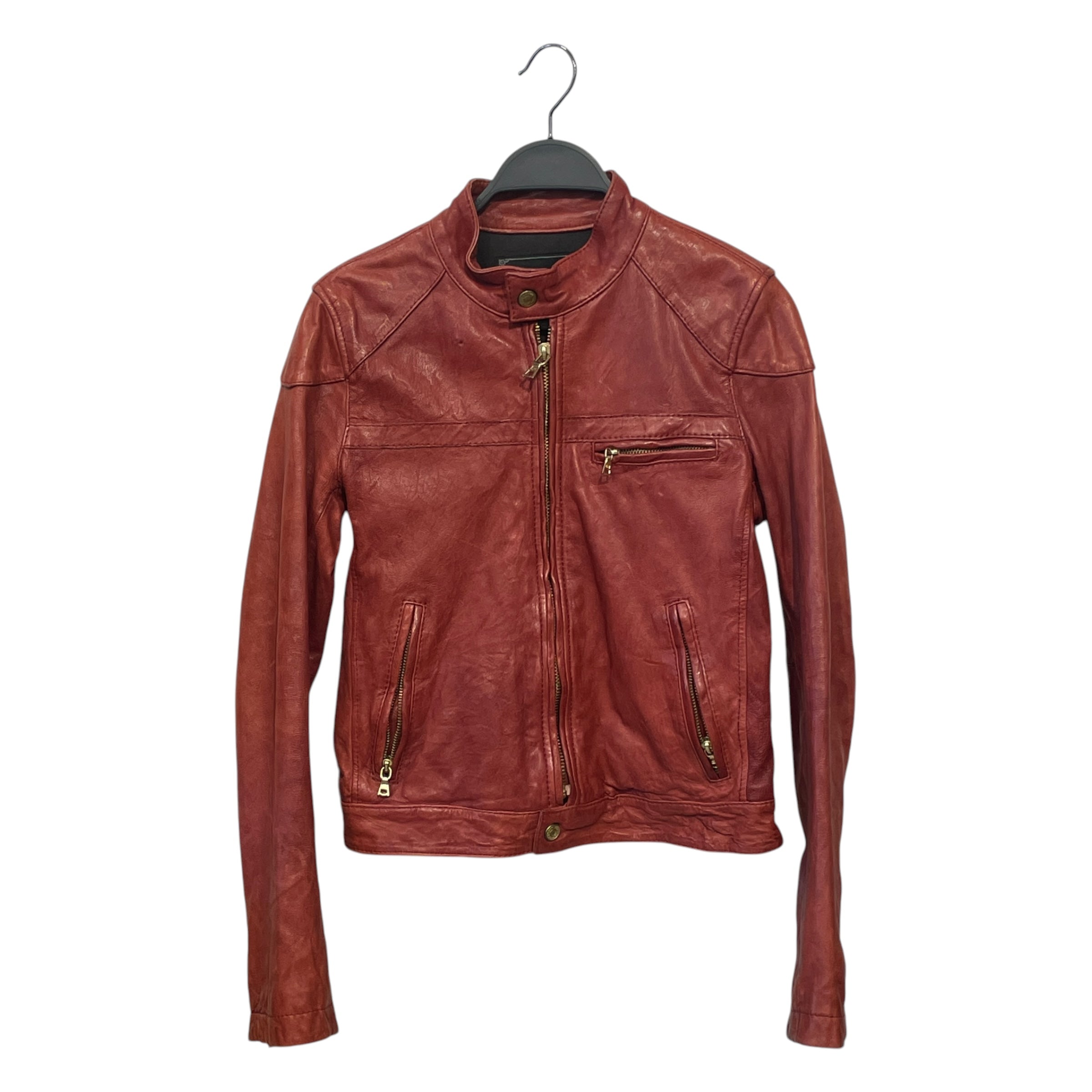 HYSTERIC GLAMOUR/Leather Jkt/S/Leather/BRD/LEATHER CAFE RACER view 1