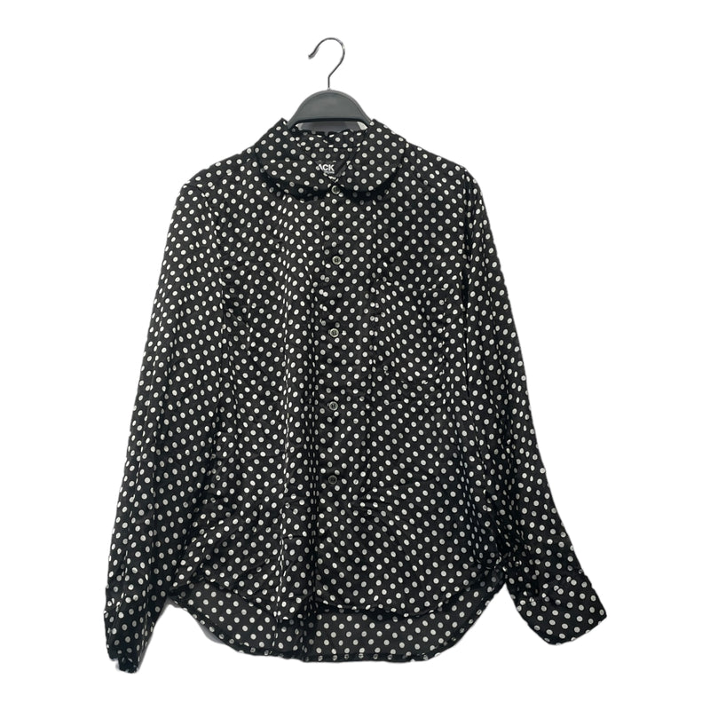 BLACK COMME des GARCONS/LS Shirt/S/Polka dot/Nylon/BLK/