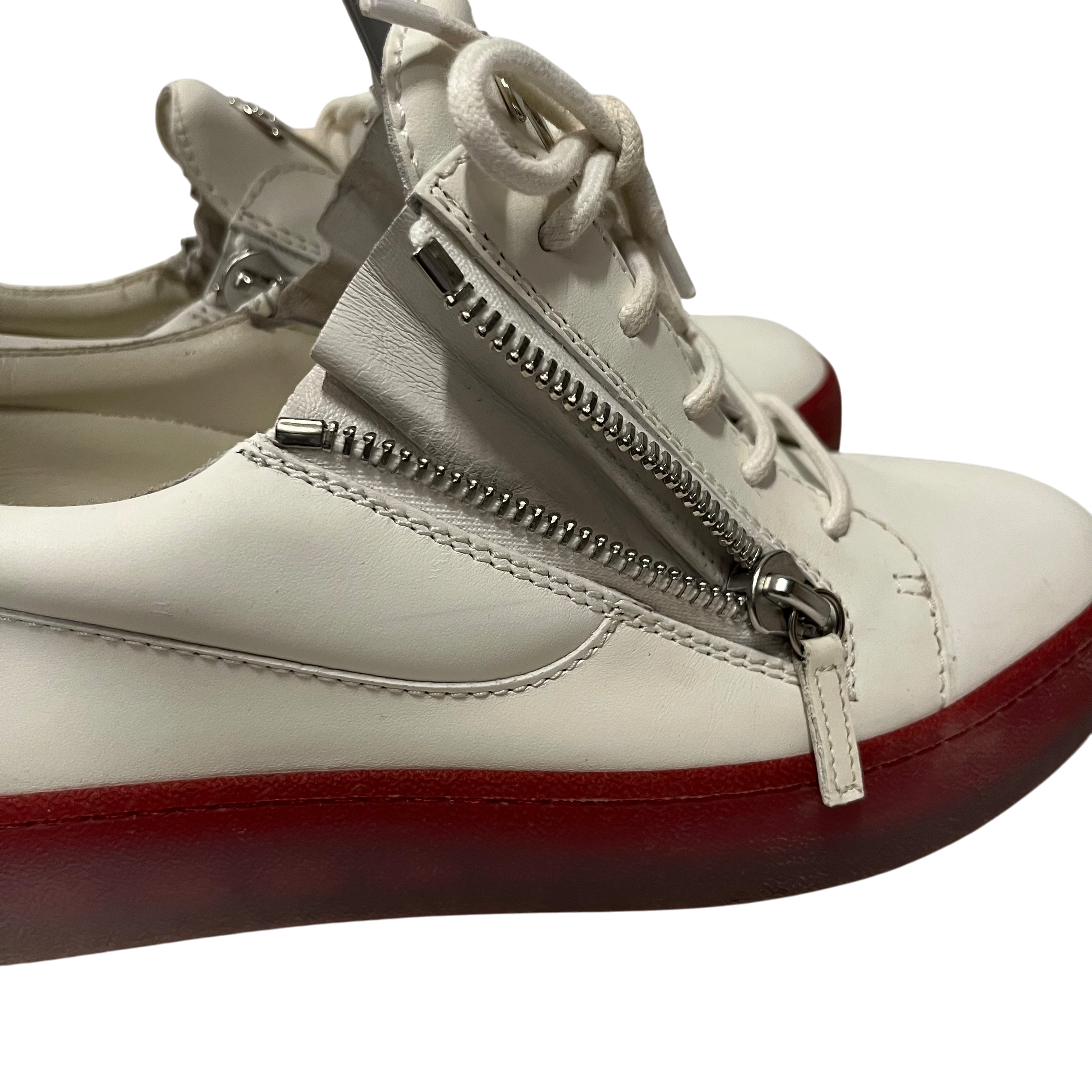 Giuseppe Zanotti/Dress Shoes/US 10.5/Leather/WHT/red sole view 7